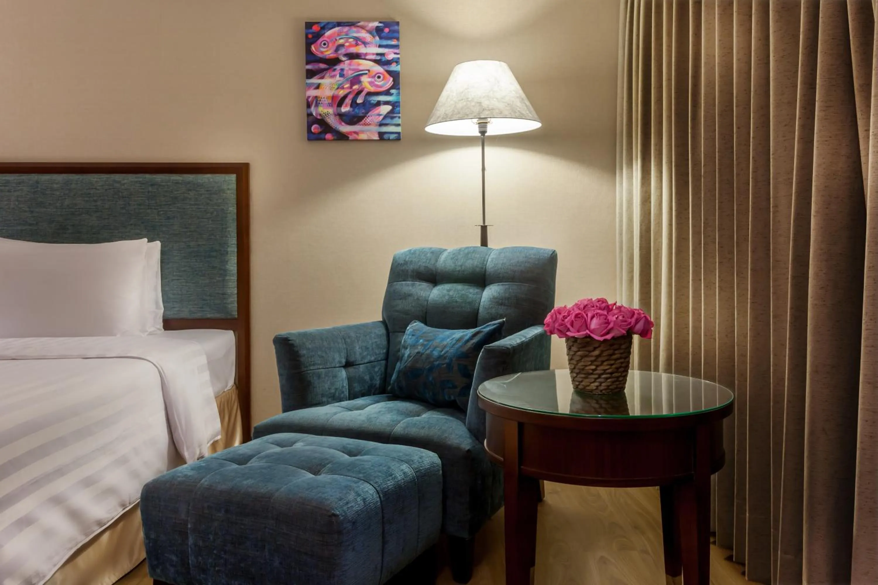 Decorative detail, Bed in CHECK inn Taipei Neihu