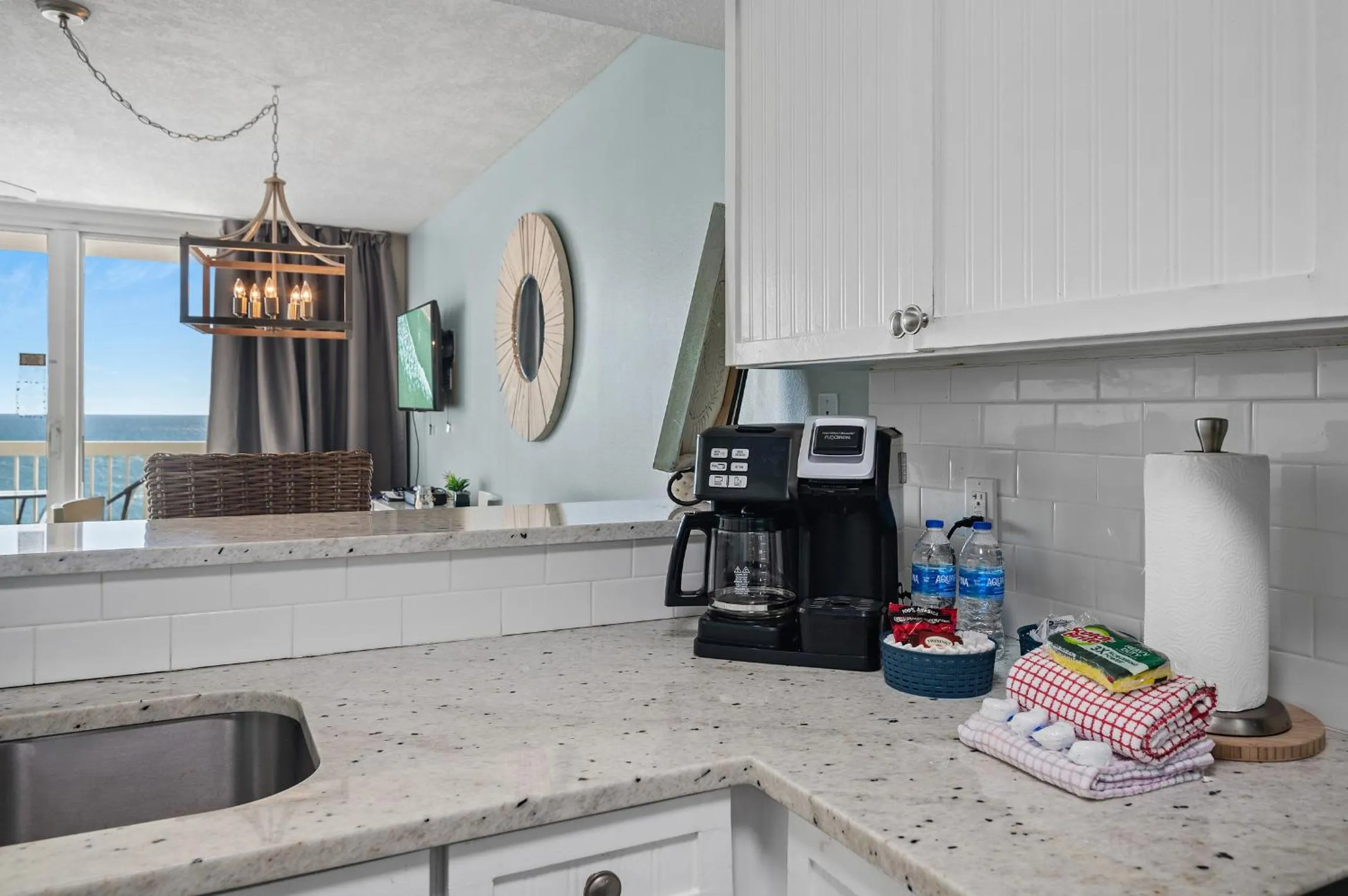 Coffee/tea facilities in Just Updated - Beachfront Ocean view, 19th Floor