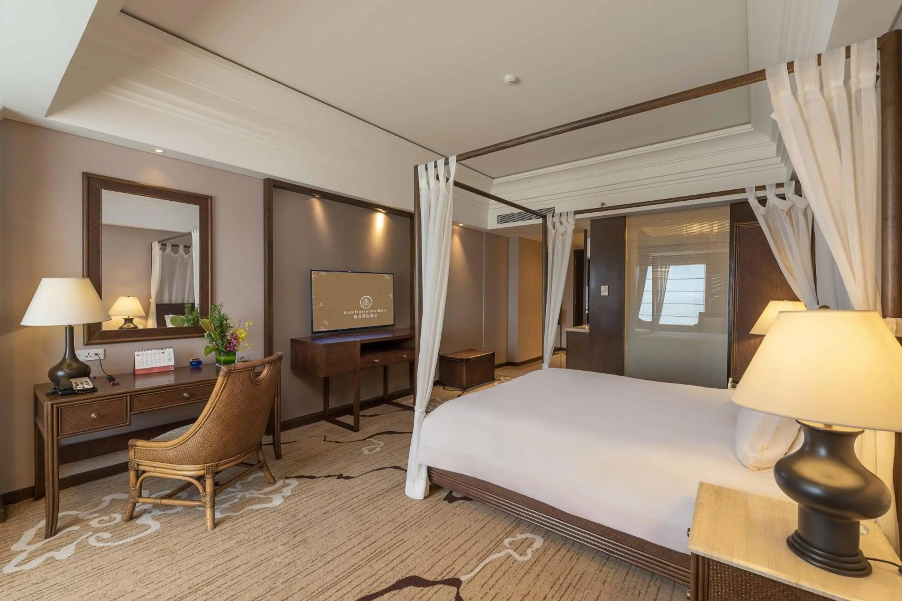 Bedroom, Bed in Huizhou Kande International Hotel