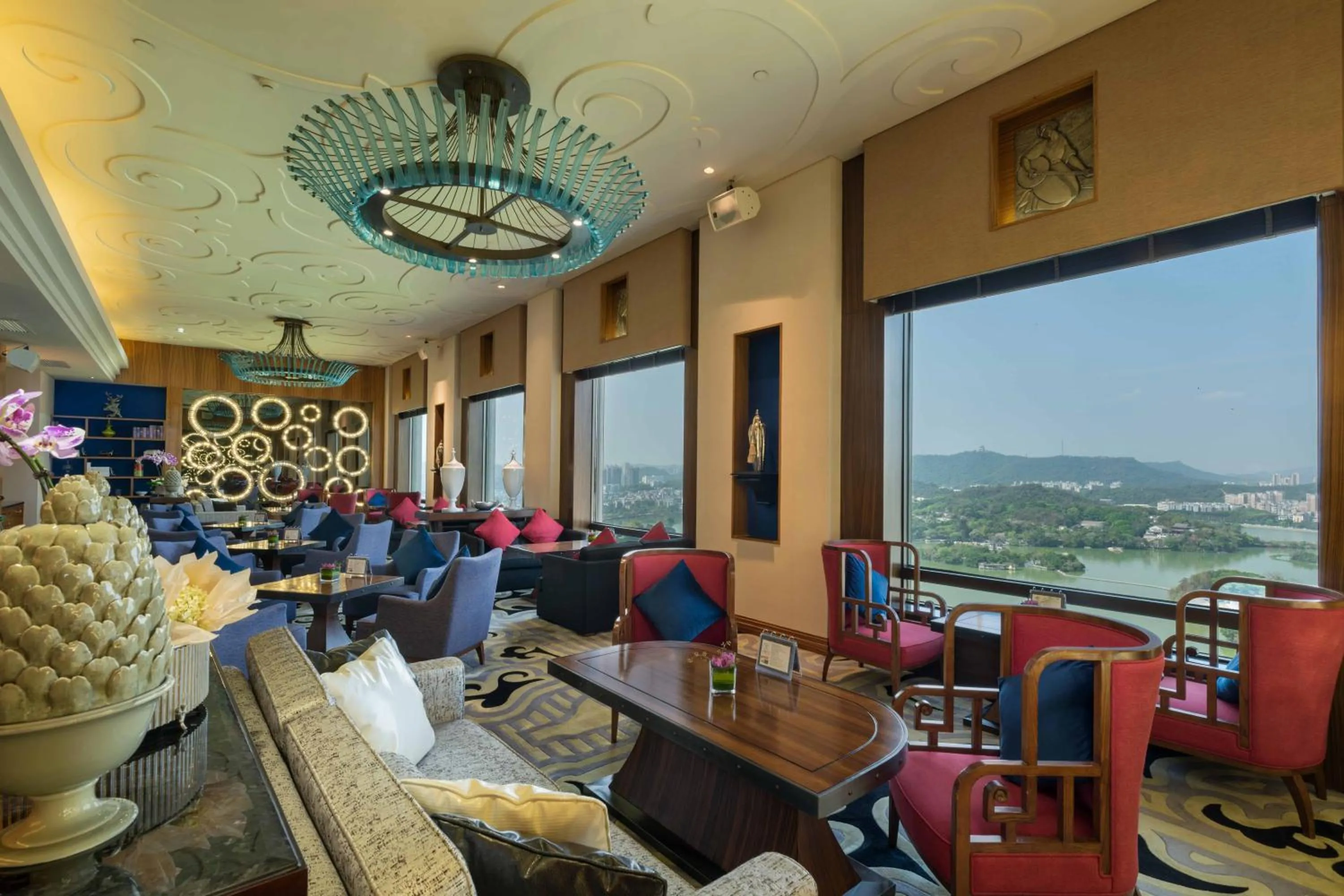 Seating area in Huizhou Kande International Hotel