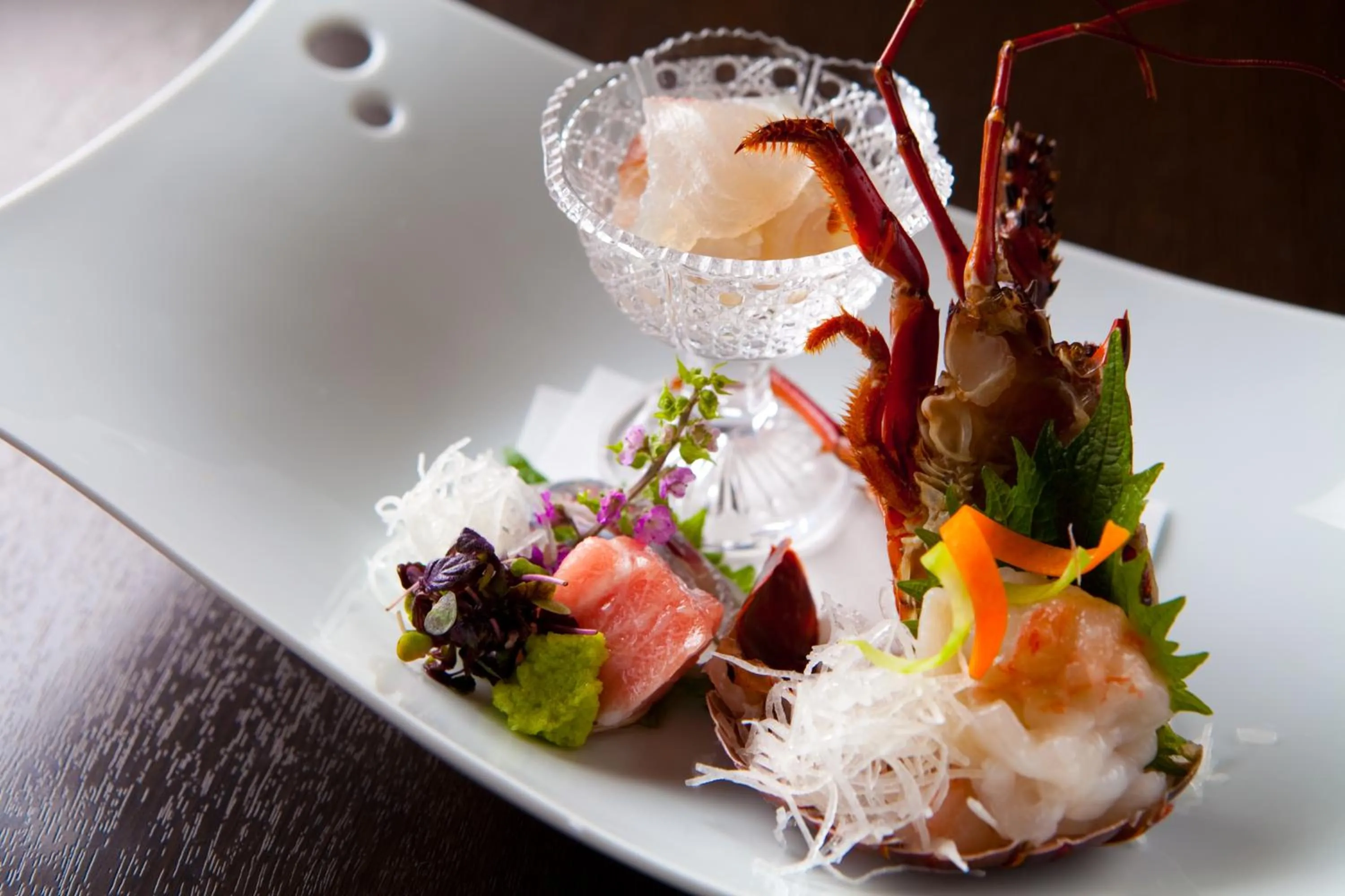 Food close-up in Kappo Ryokan Kannawa Bettei