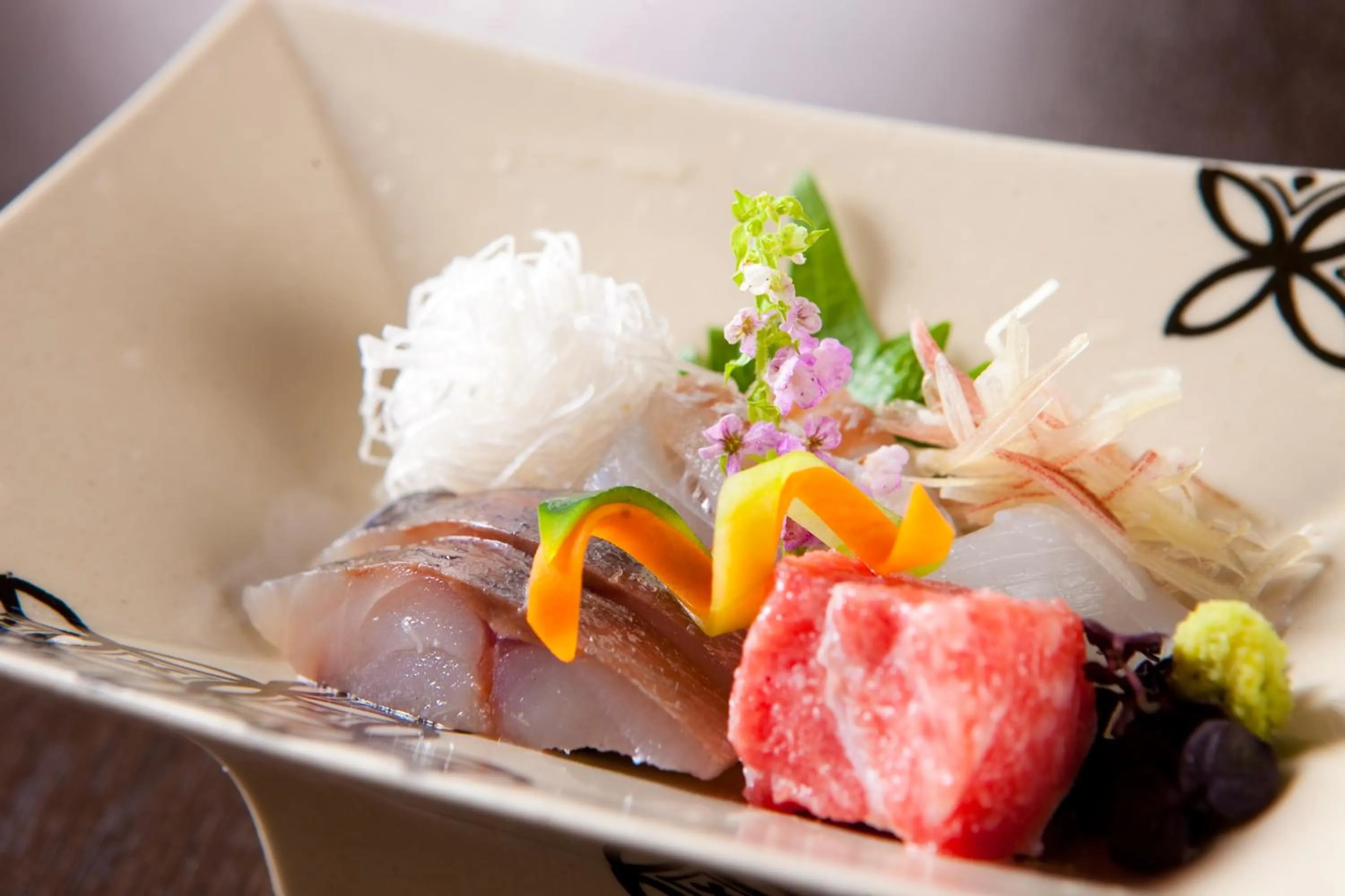 Food close-up in Kappo Ryokan Kannawa Bettei