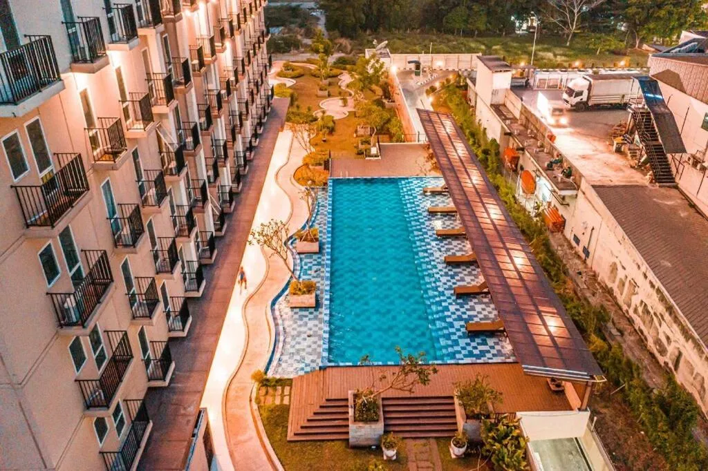 Pool view in Azalea Suites Cikarang by Jayakarta Group