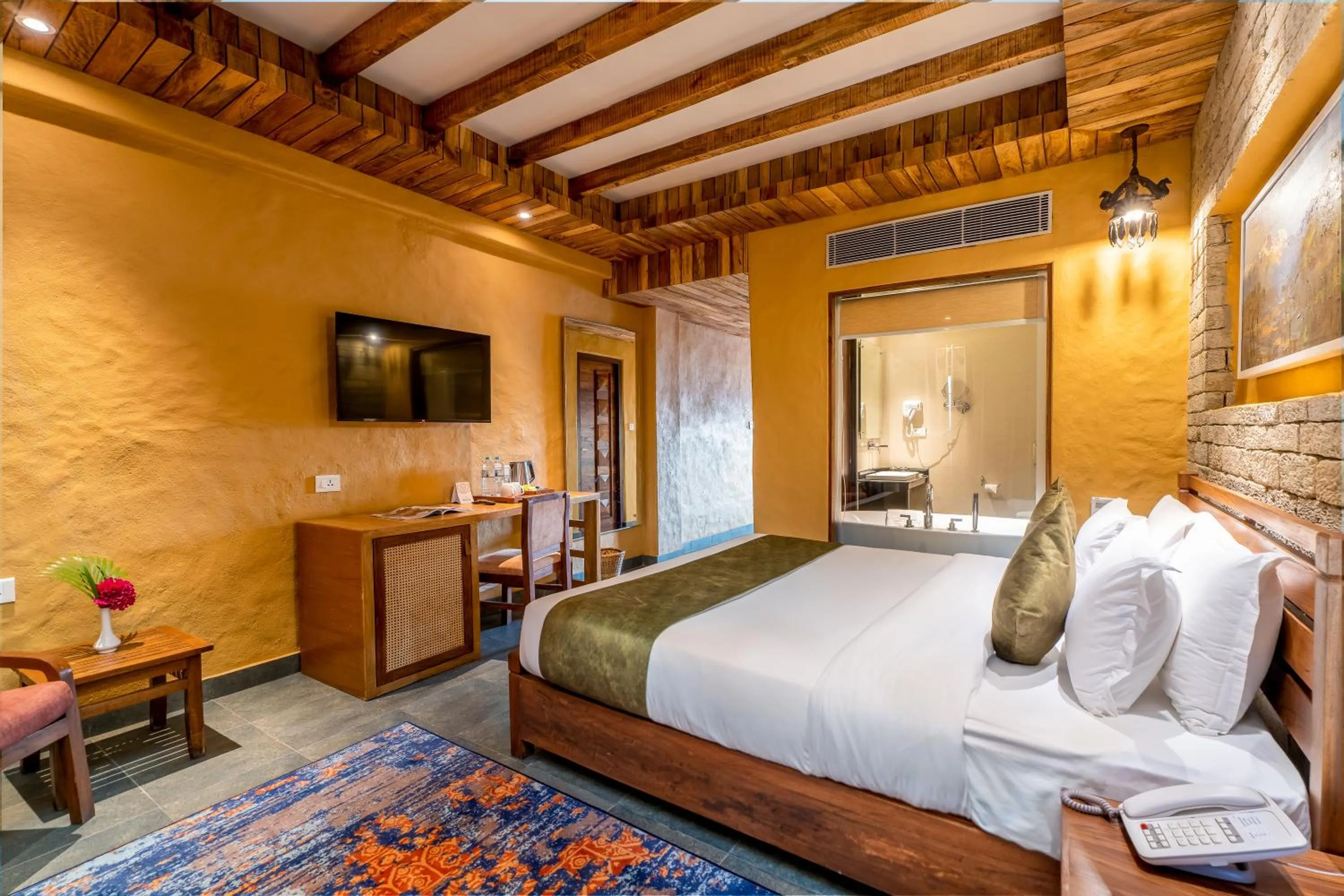 Bed in Bar Peepal Resort