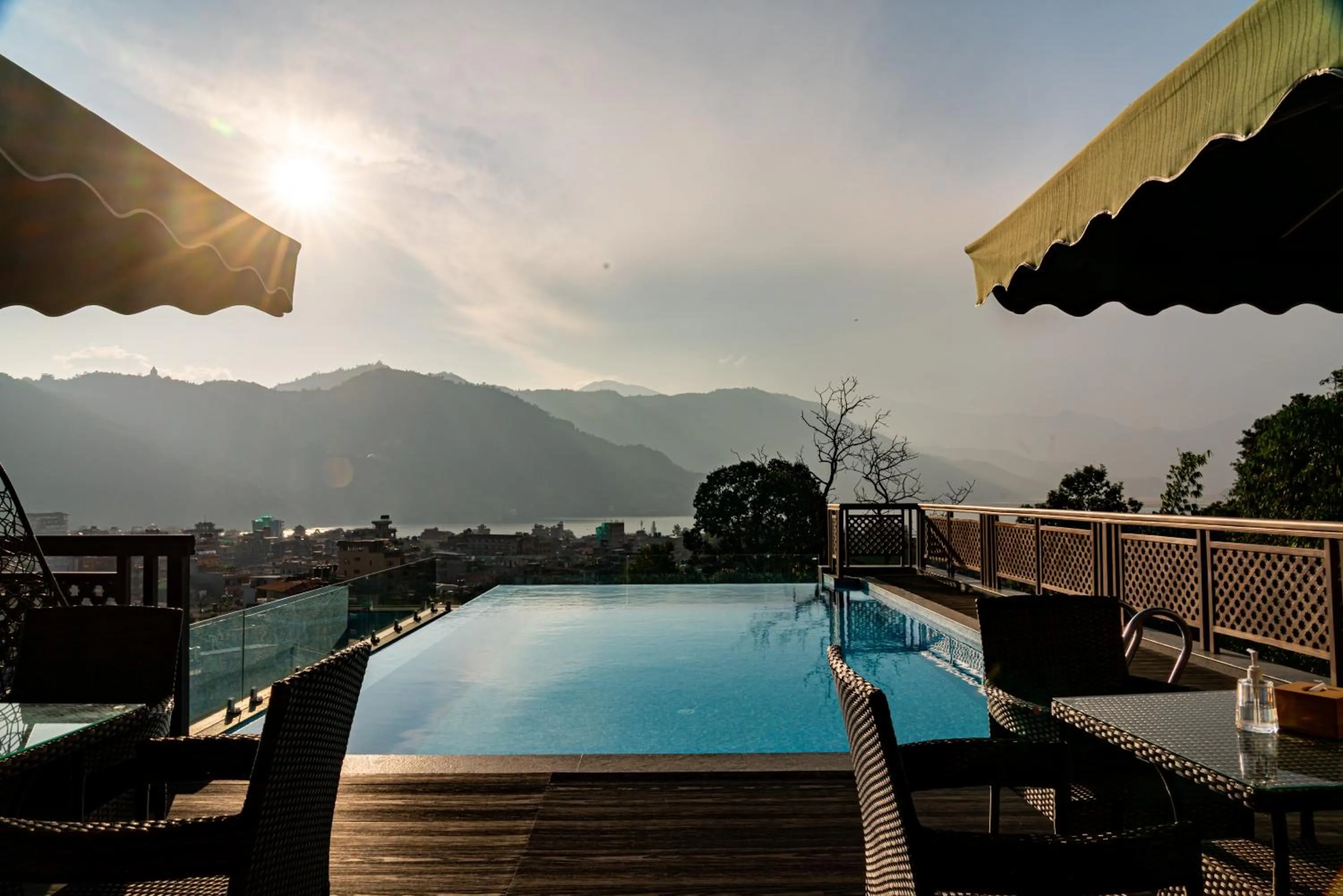 Pool view in Bar Peepal Resort