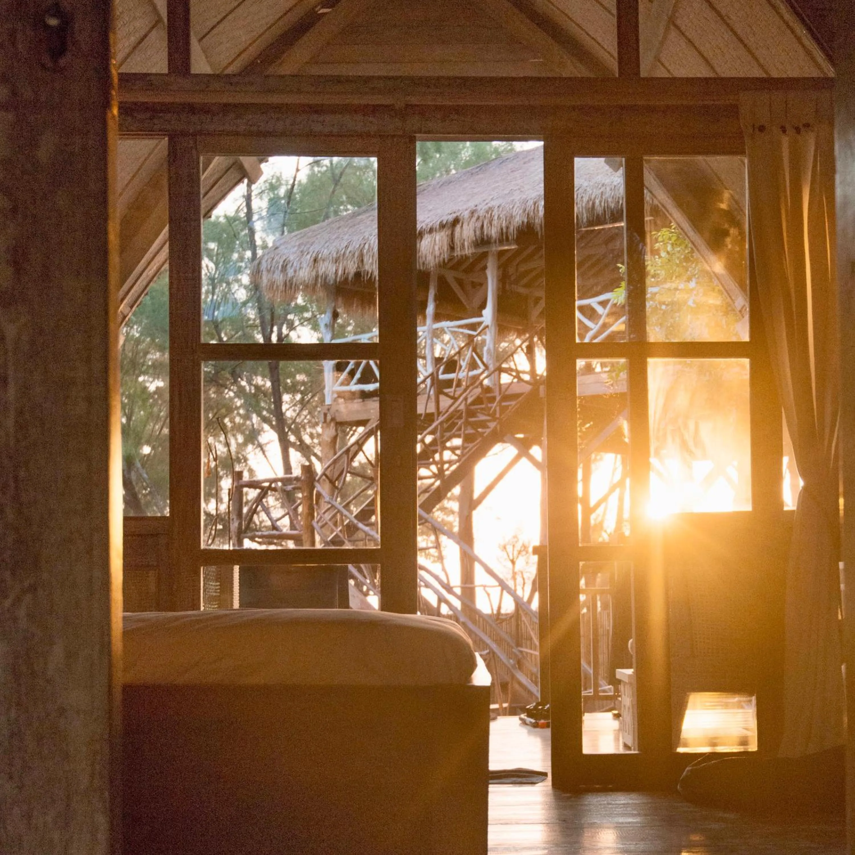 Balcony/Terrace, Bed in Villa Sunset Beach
