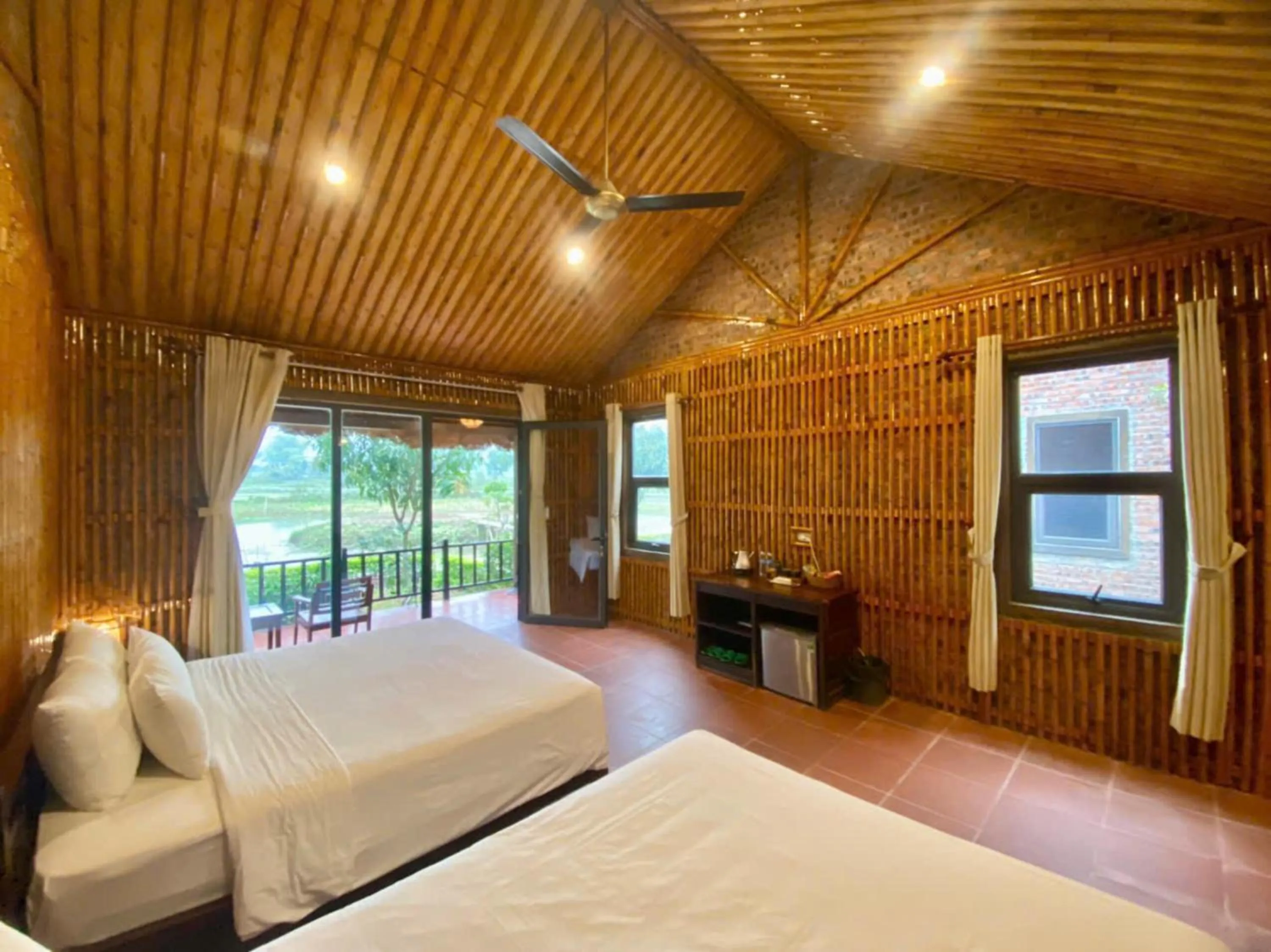 View (from property/room), Bed in Mường Village Ninh Bình