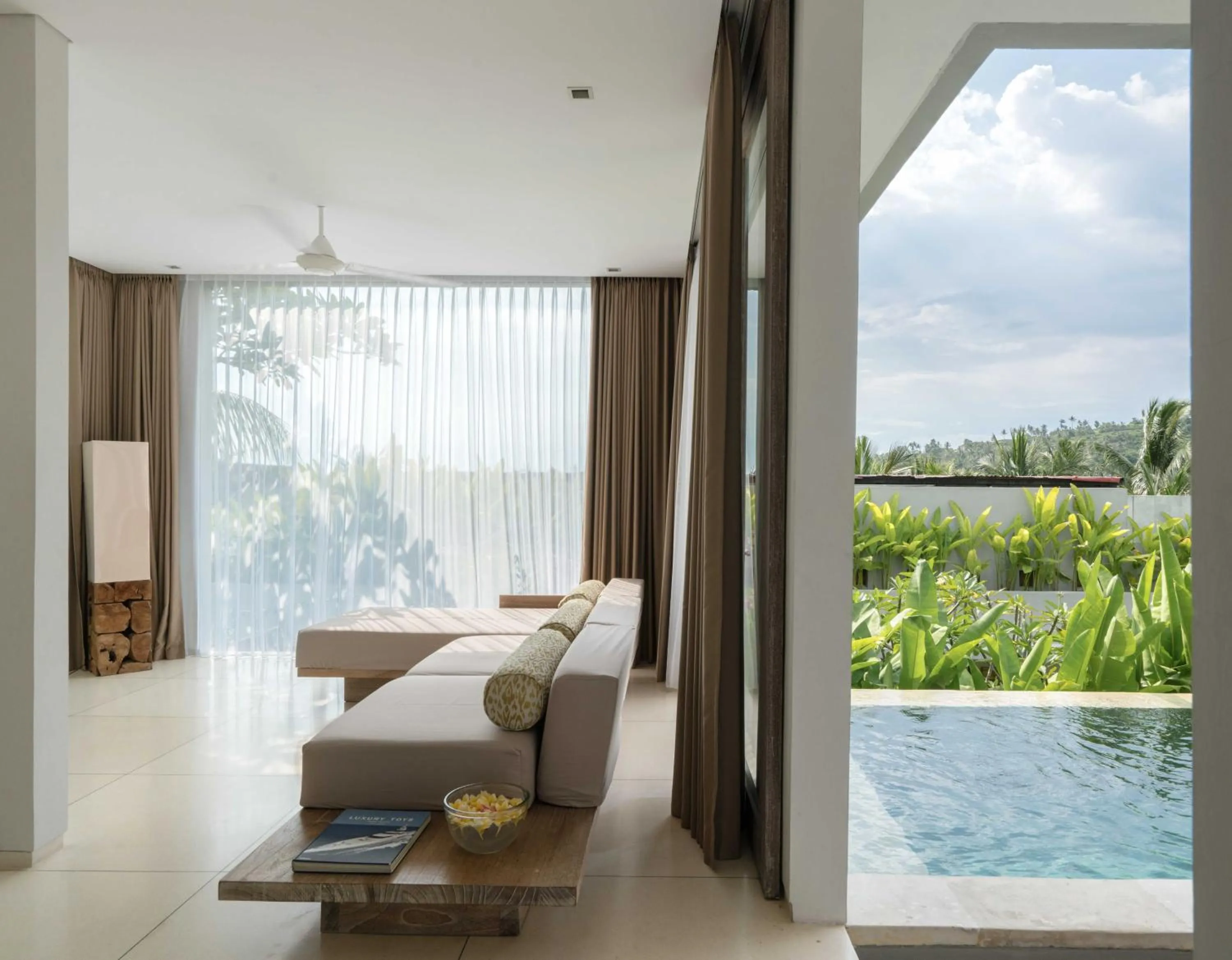 Living room in Svarga Resort Lombok