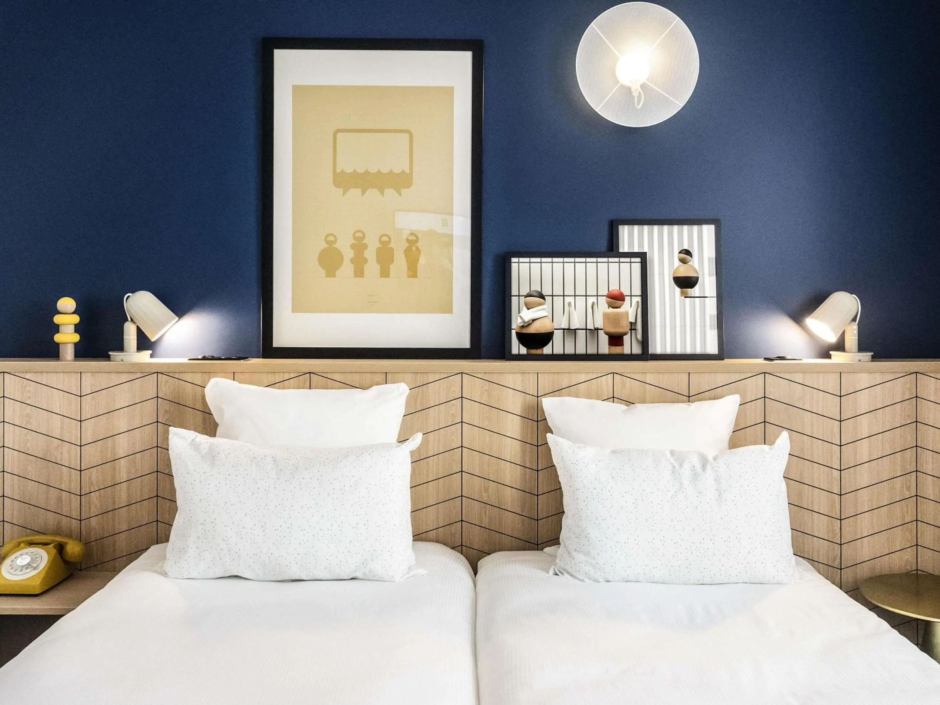 Bedroom, Bed in ibis Styles Paris Romainville