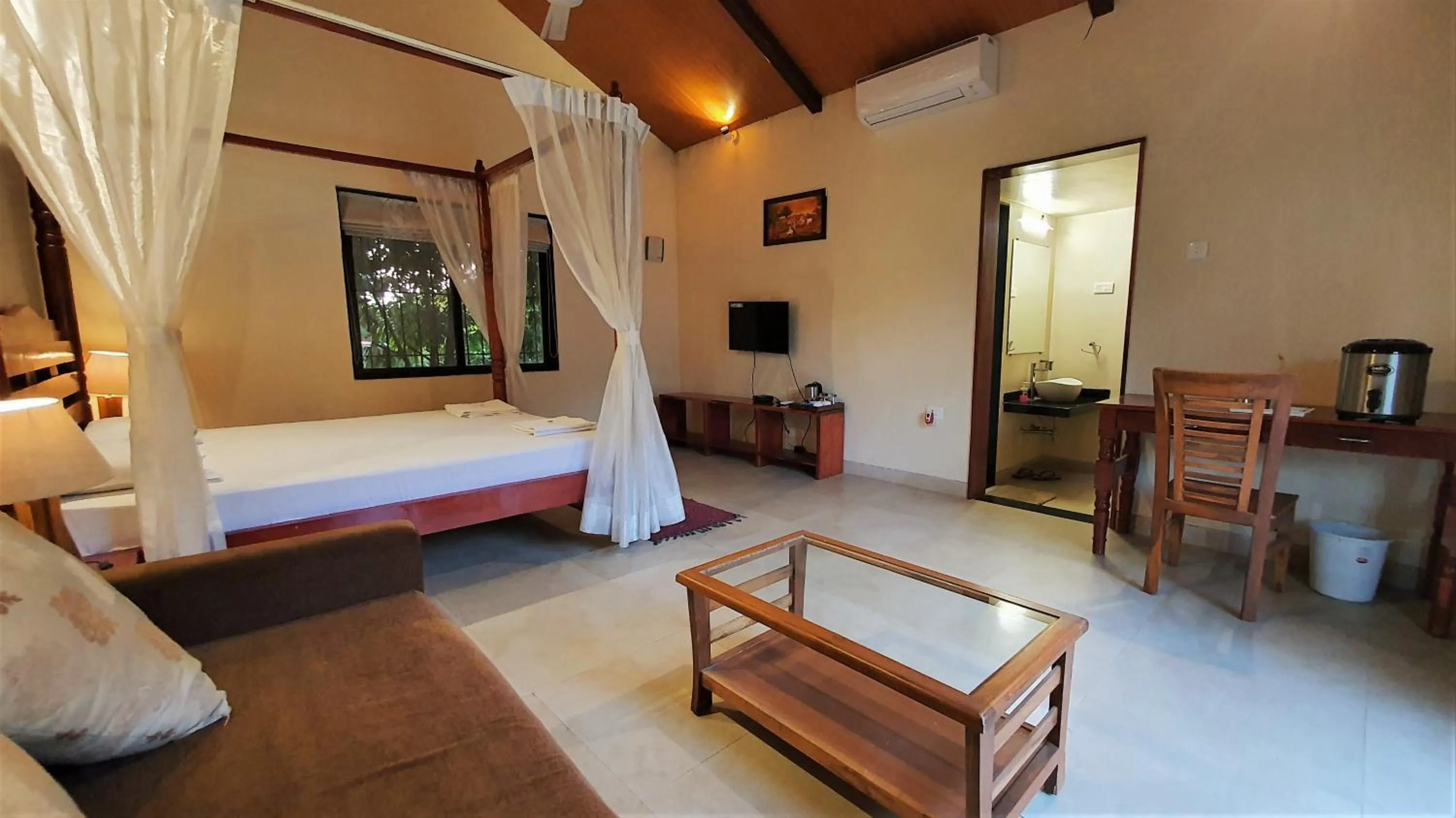 Bedroom, Bed in Aranyagiri Countryside Resort, Near Pune