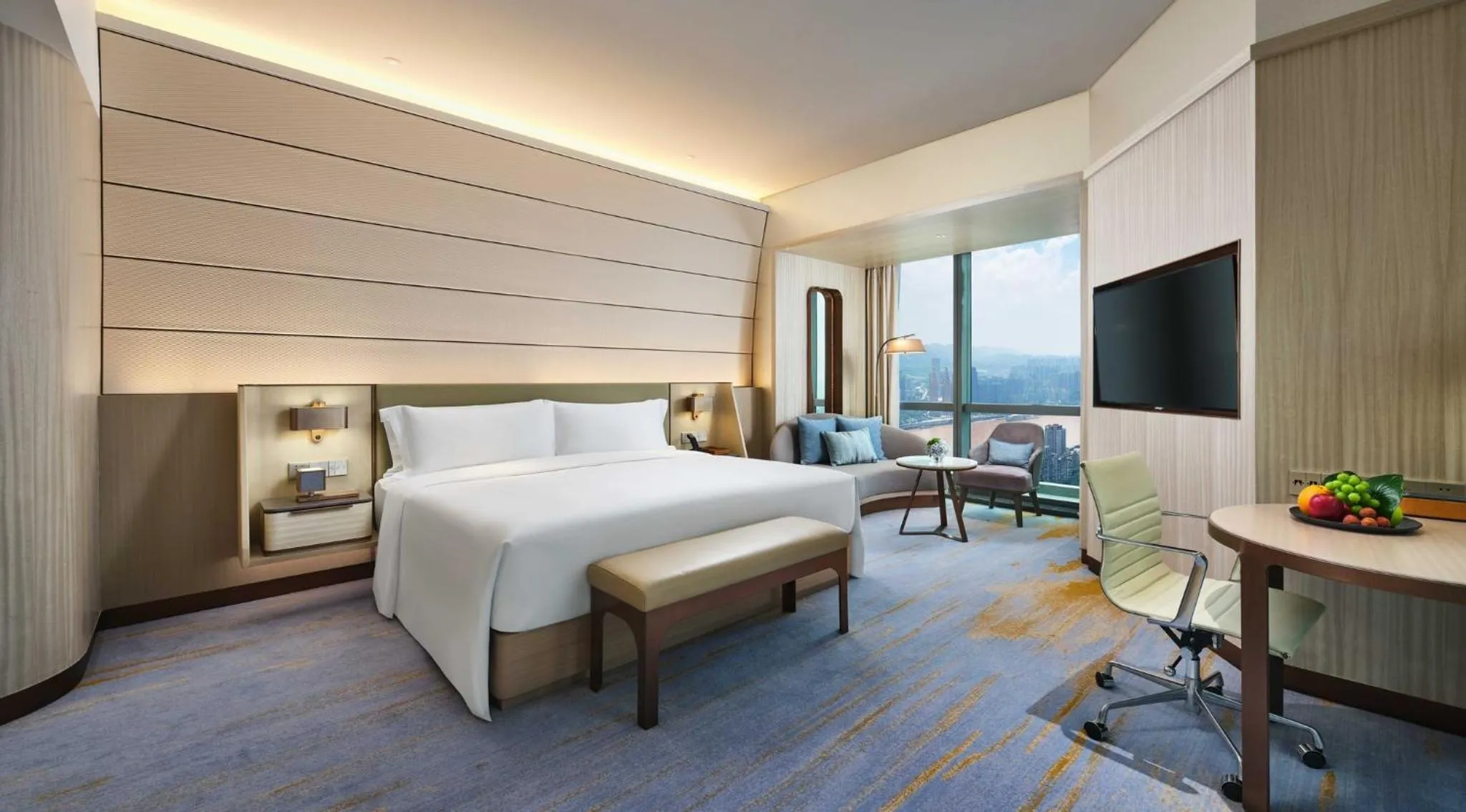 Photo of the whole room, Bed in InterContinental Chongqing Raffles City by IHG