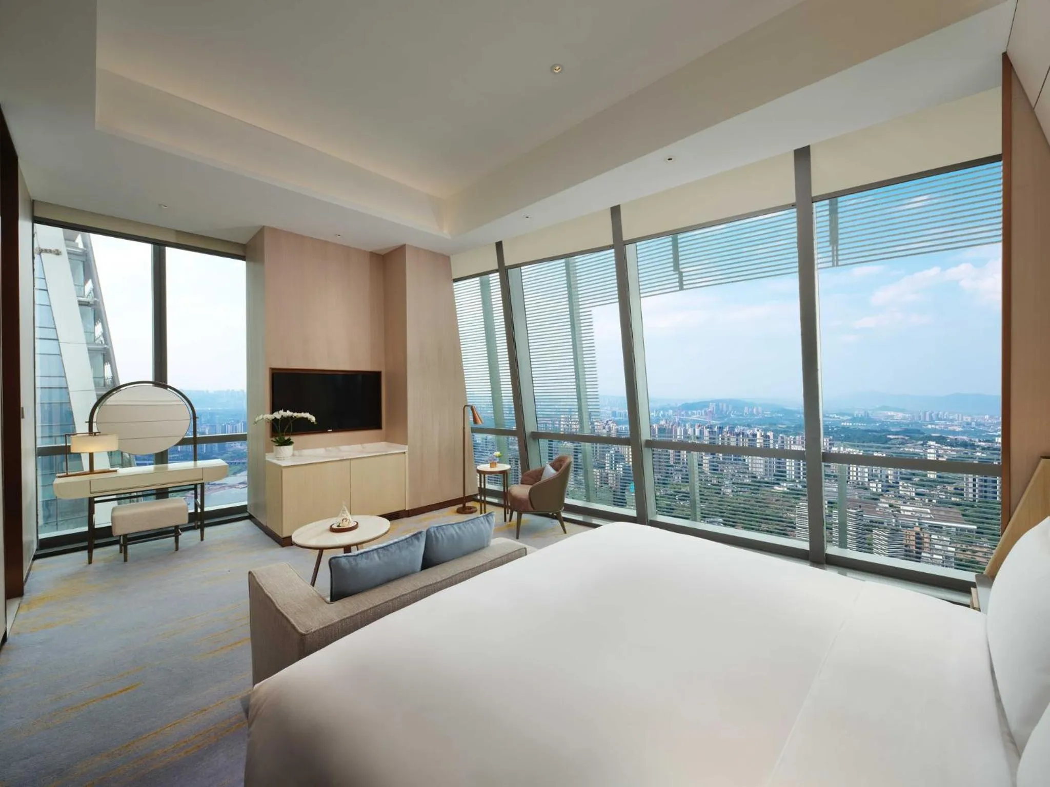 Bedroom, Bed in InterContinental Chongqing Raffles City by IHG
