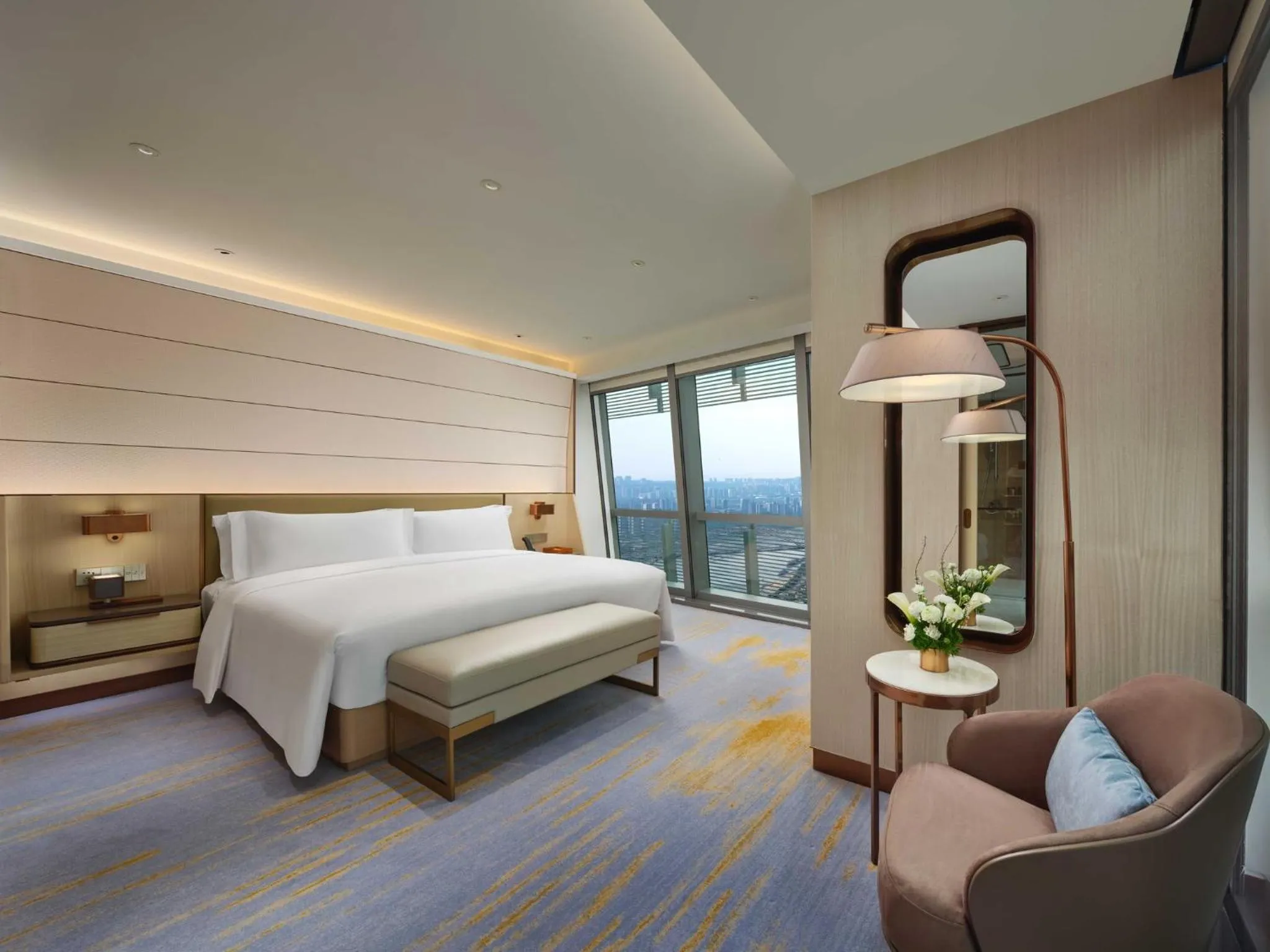 Bedroom, Bed in InterContinental Chongqing Raffles City by IHG
