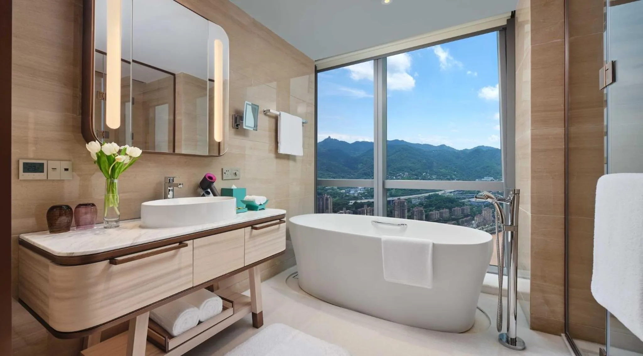Bathroom in InterContinental Chongqing Raffles City by IHG