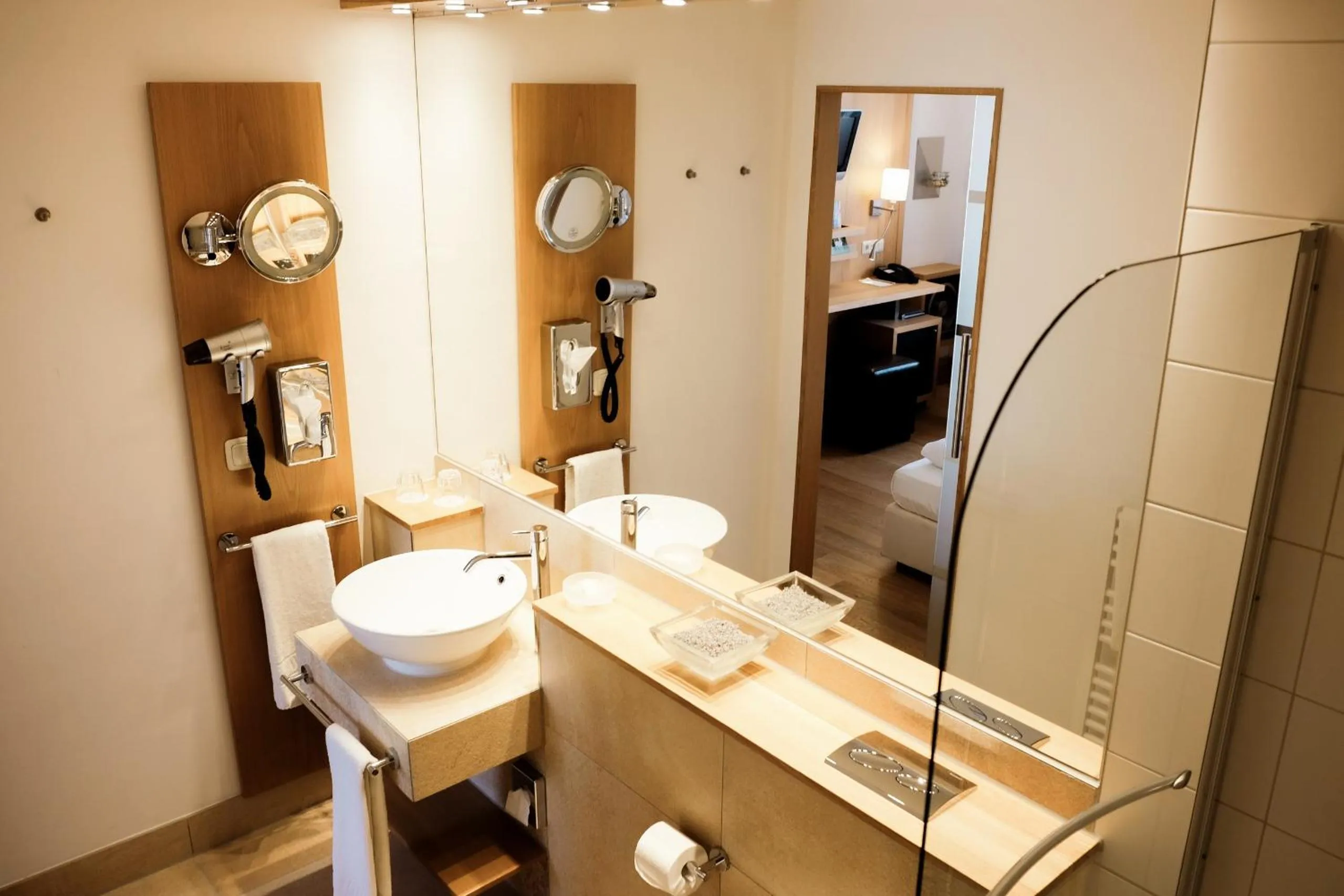 Bathroom in Romantik Hotel Hirschen