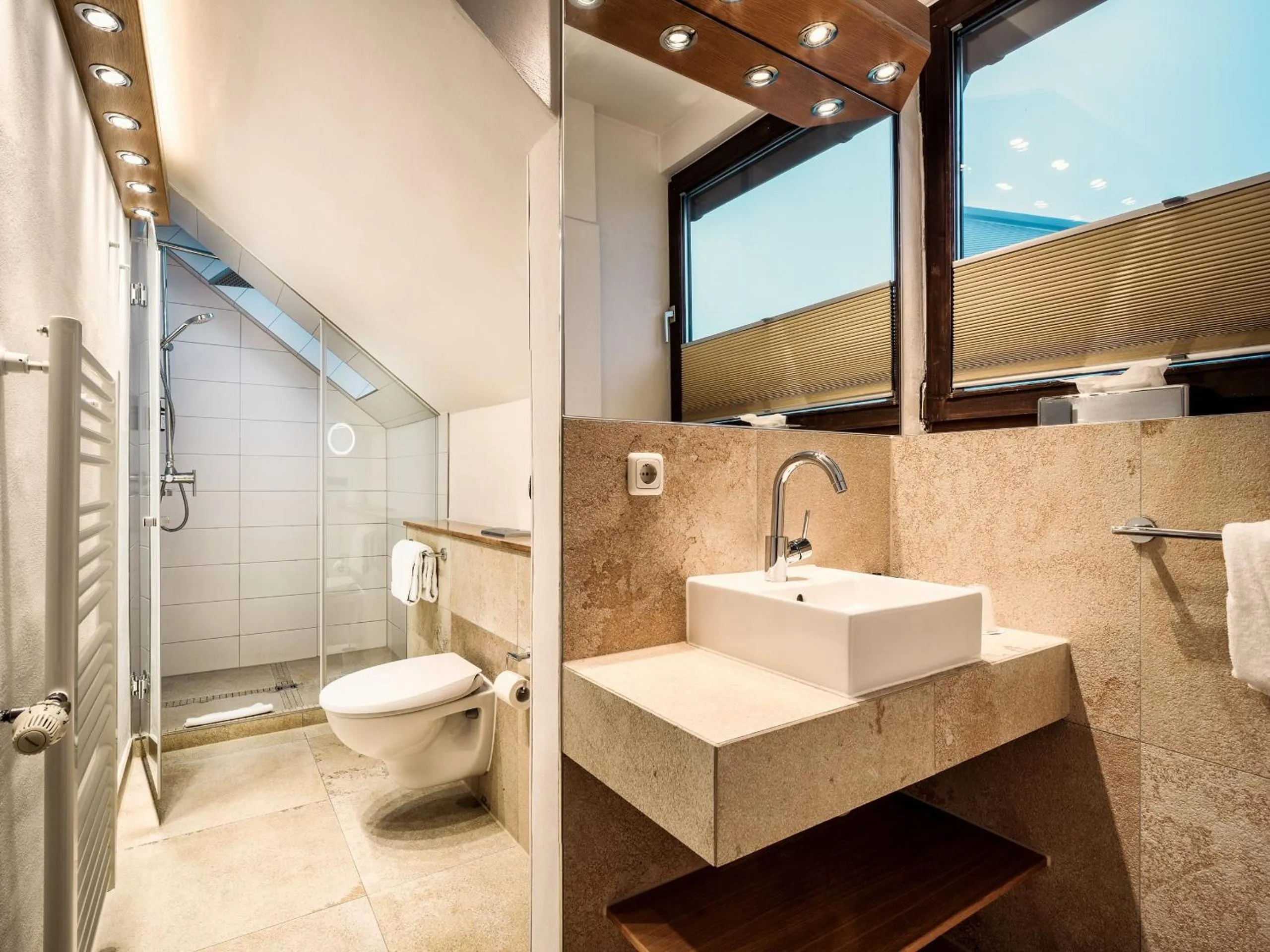 Bathroom in Romantik Hotel Hirschen