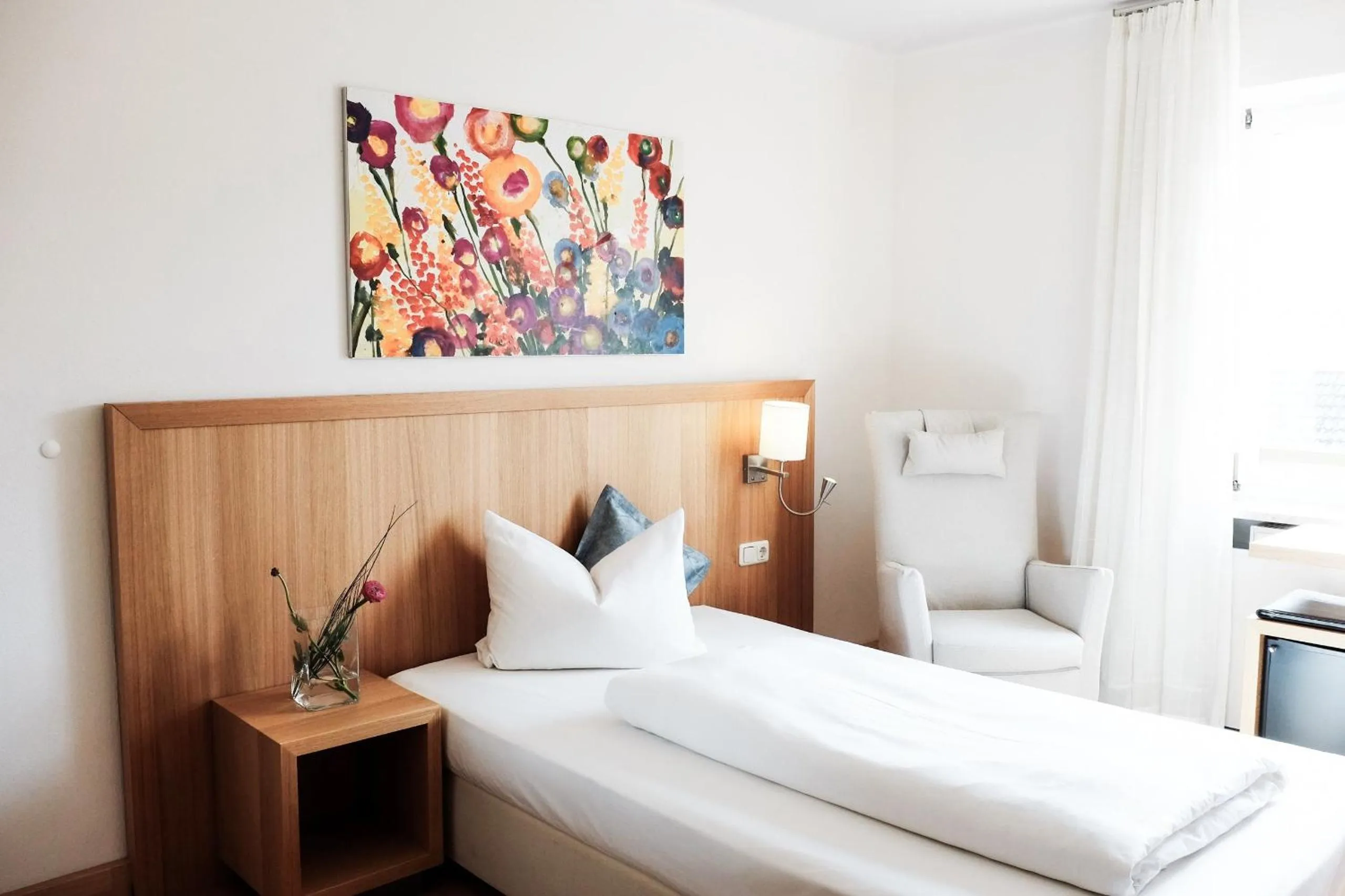 Bed in Romantik Hotel Hirschen