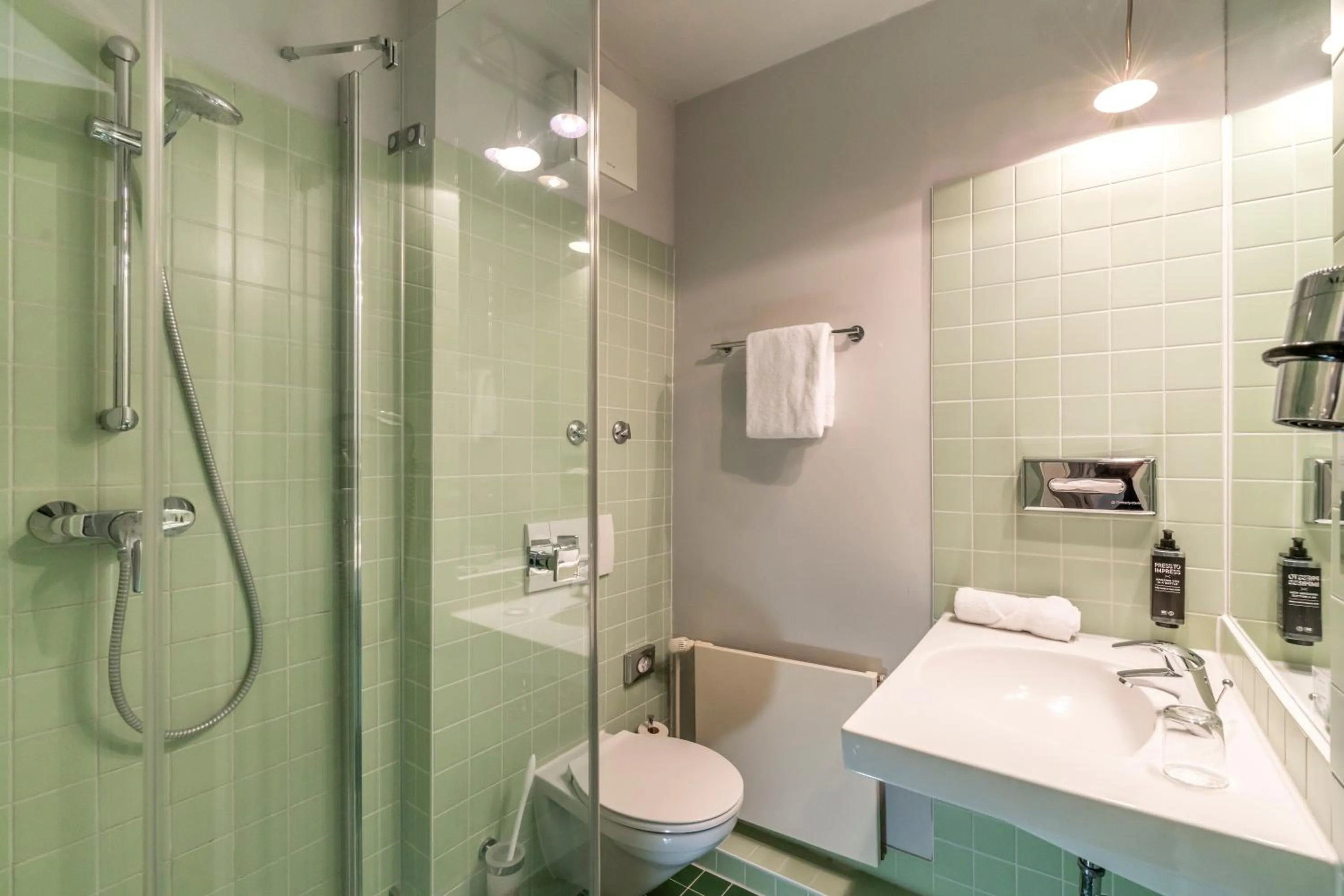 Shower in ibis Styles Hamburg Alster City