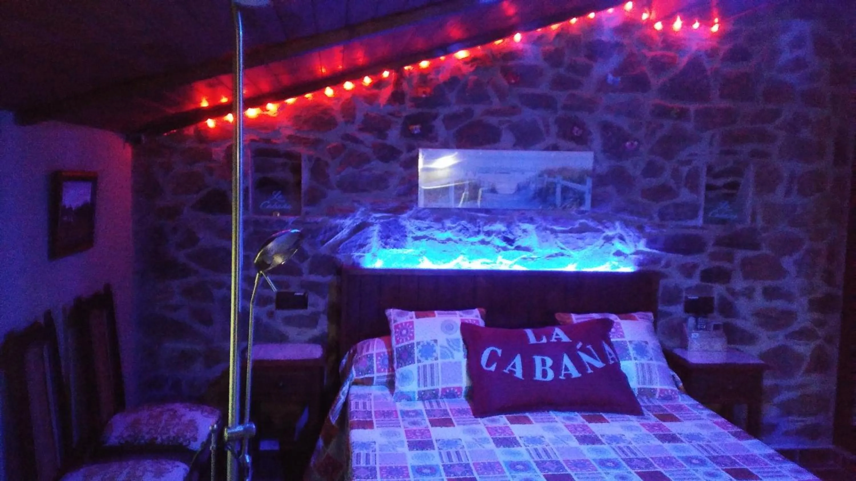 Bed in La Cabaña Romantica de Llano