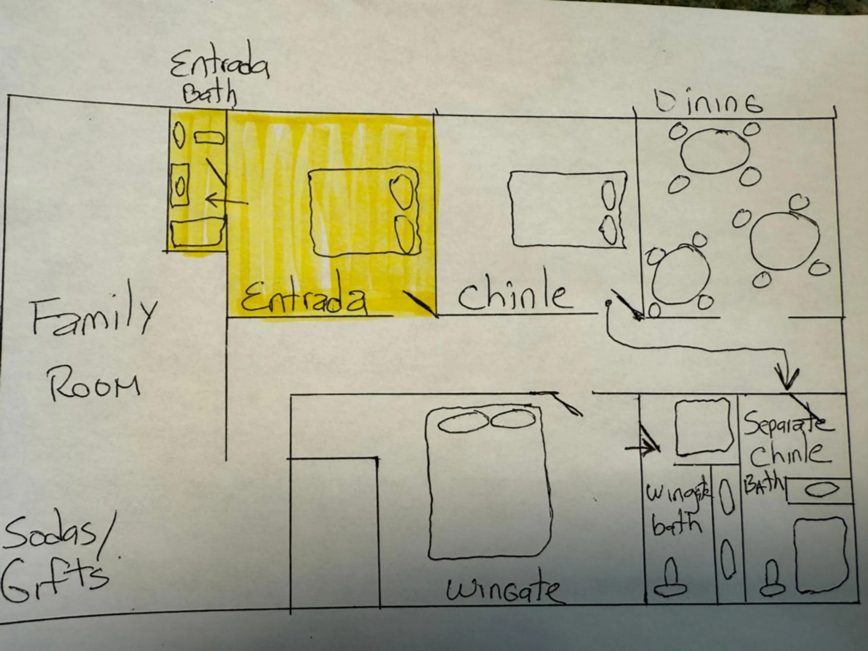 Floor plan in Castle Valley Inn