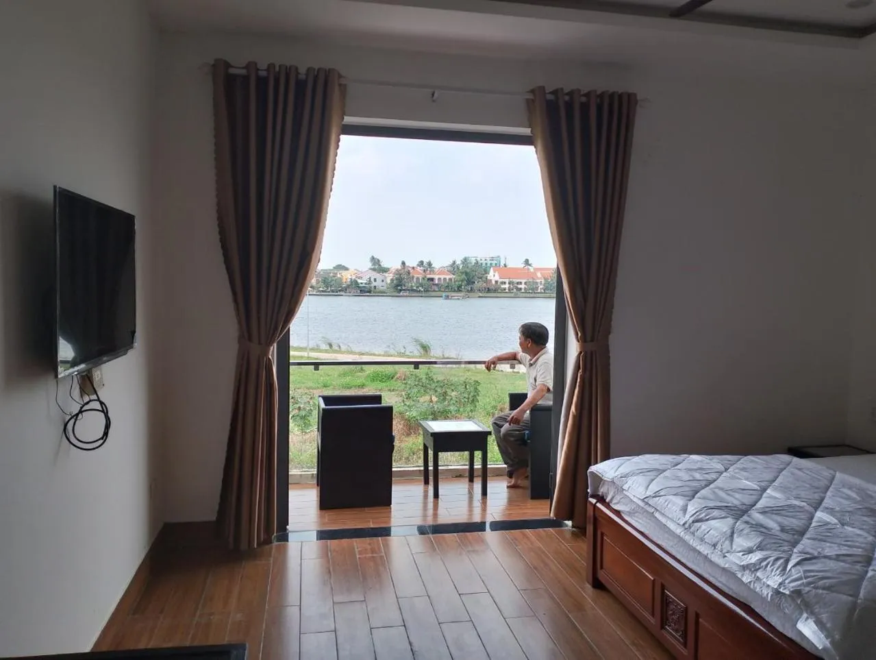 Balcony/Terrace, Bed in Thuong Da Riverside Homestay