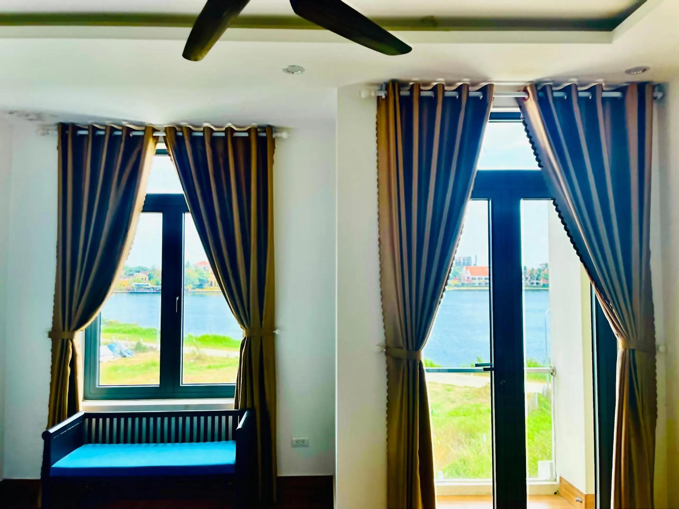 Natural landscape, Bed in Thuong Da Riverside Homestay