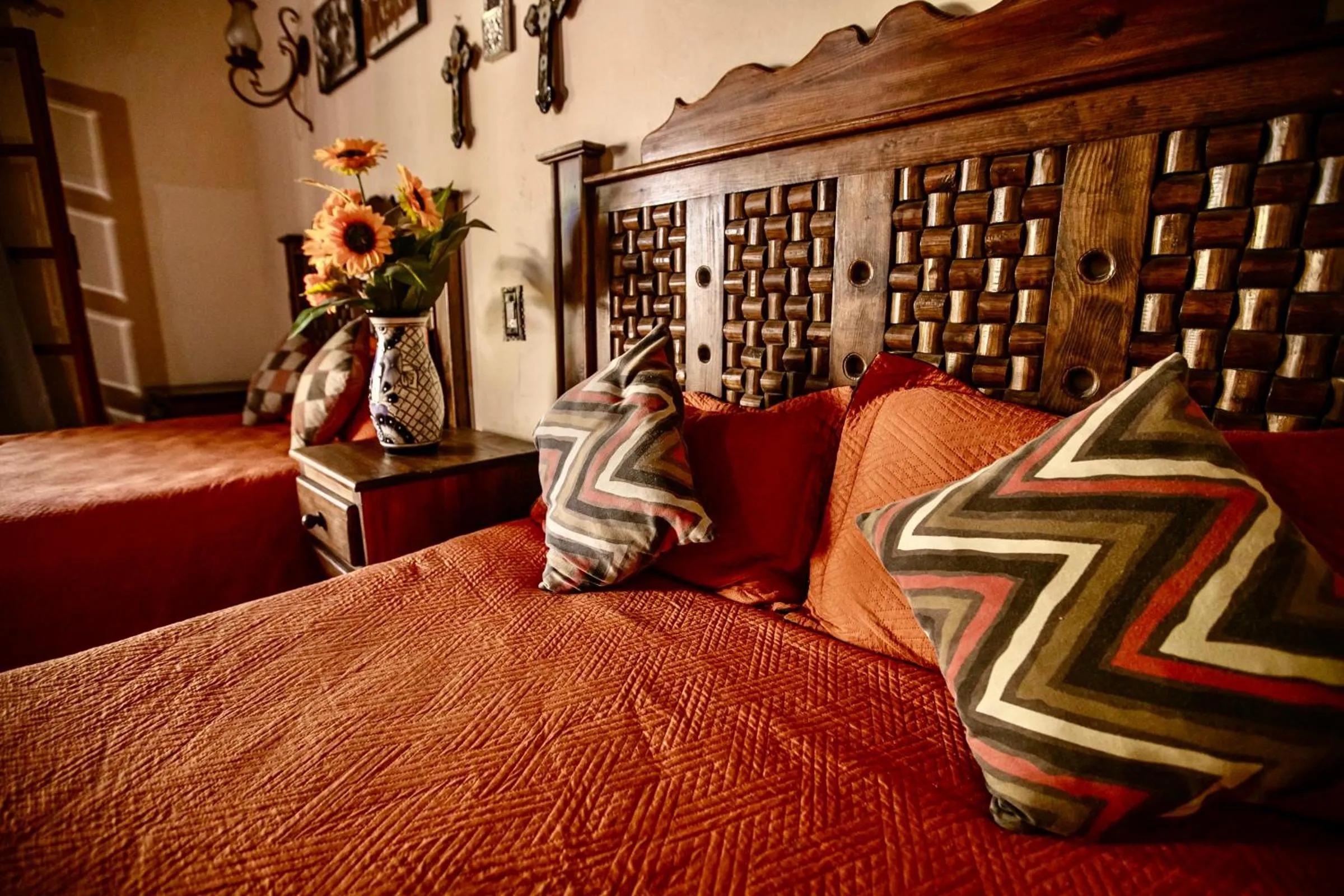 Bed in Hotel Hacienda San Isidro