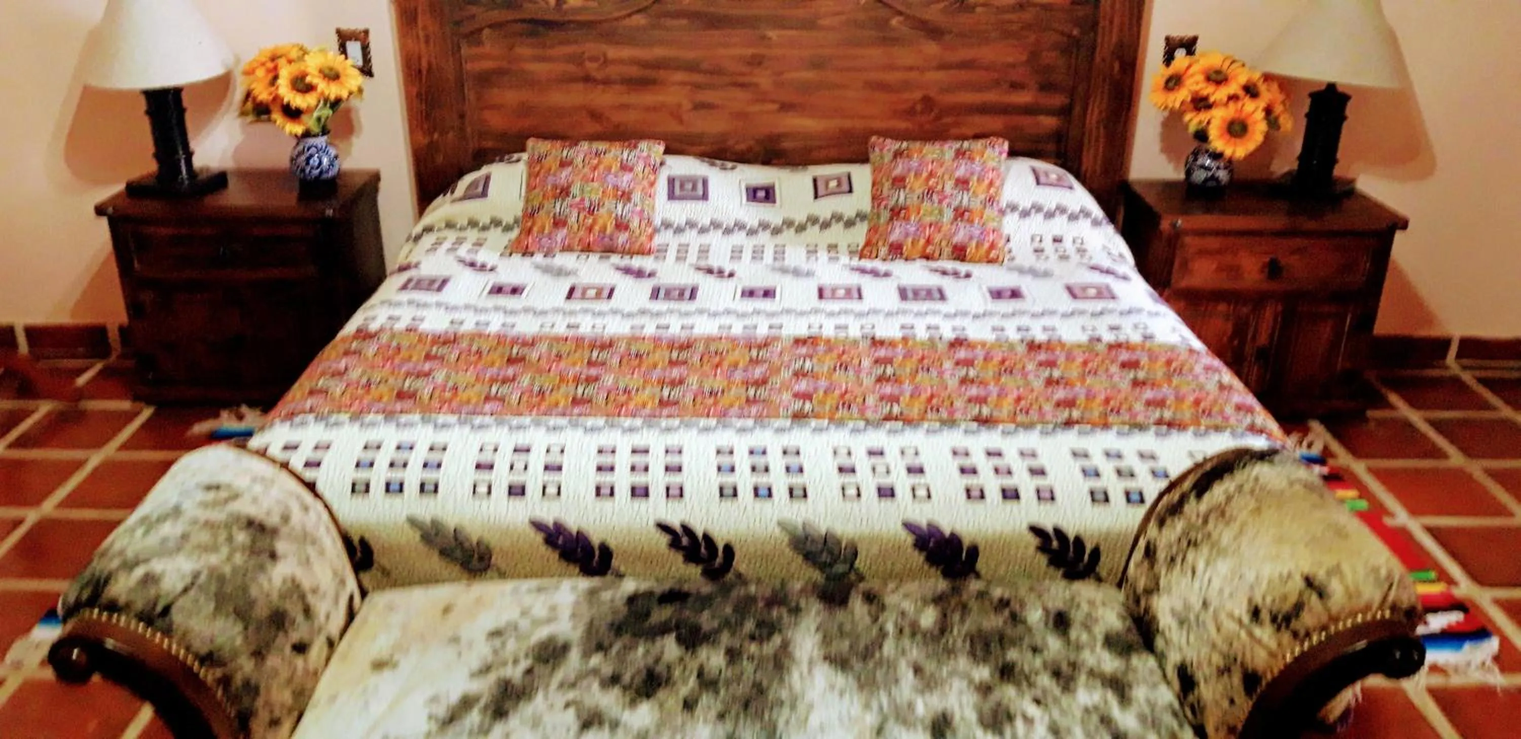 Bed in Hotel Hacienda San Isidro