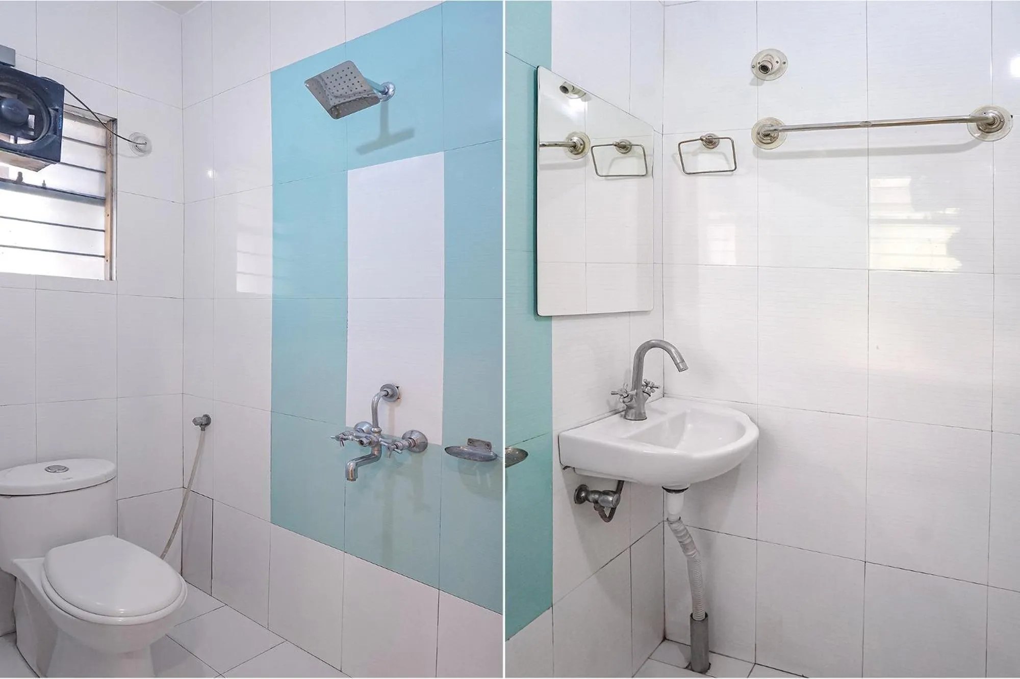 Bathroom in FabHotel Shree Swami, Nr Bird Valley Udyan