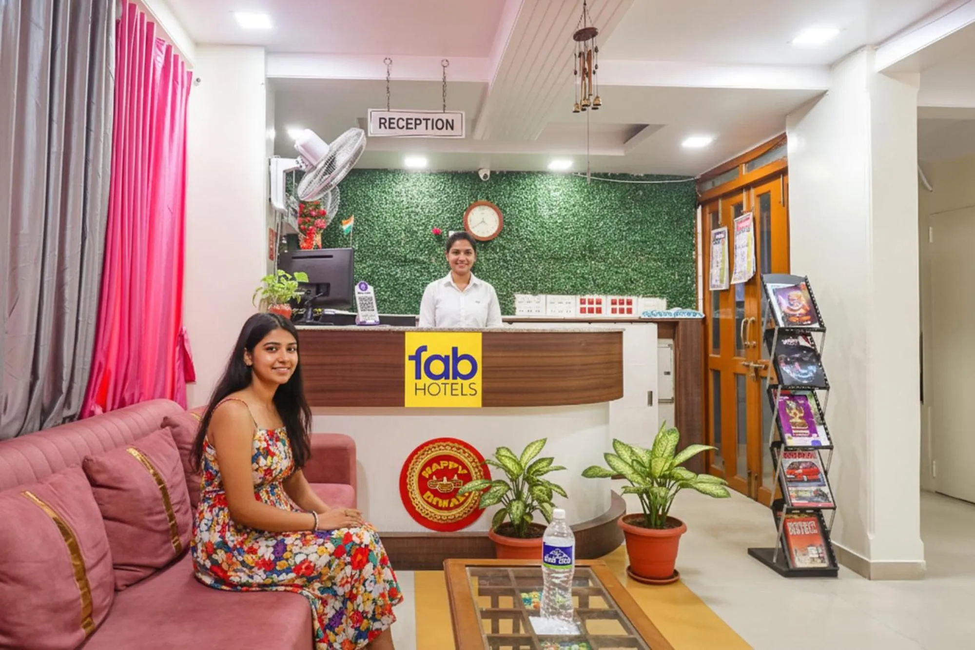 Lobby or reception in FabHotel Shree Swami, Nr Bird Valley Udyan