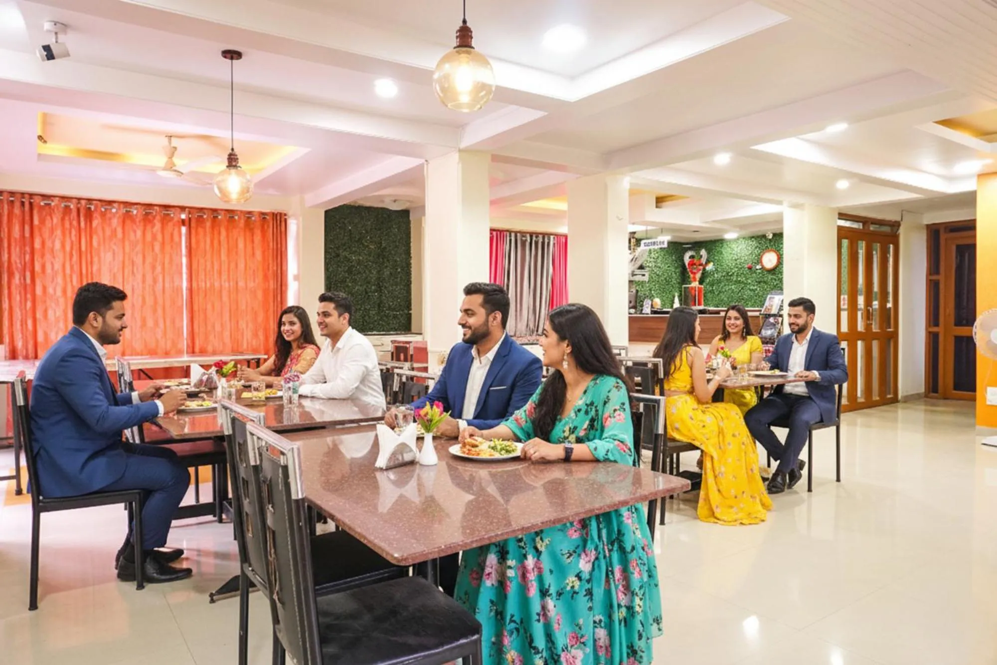 Restaurant/places to eat in FabHotel Shree Swami, Nr Bird Valley Udyan