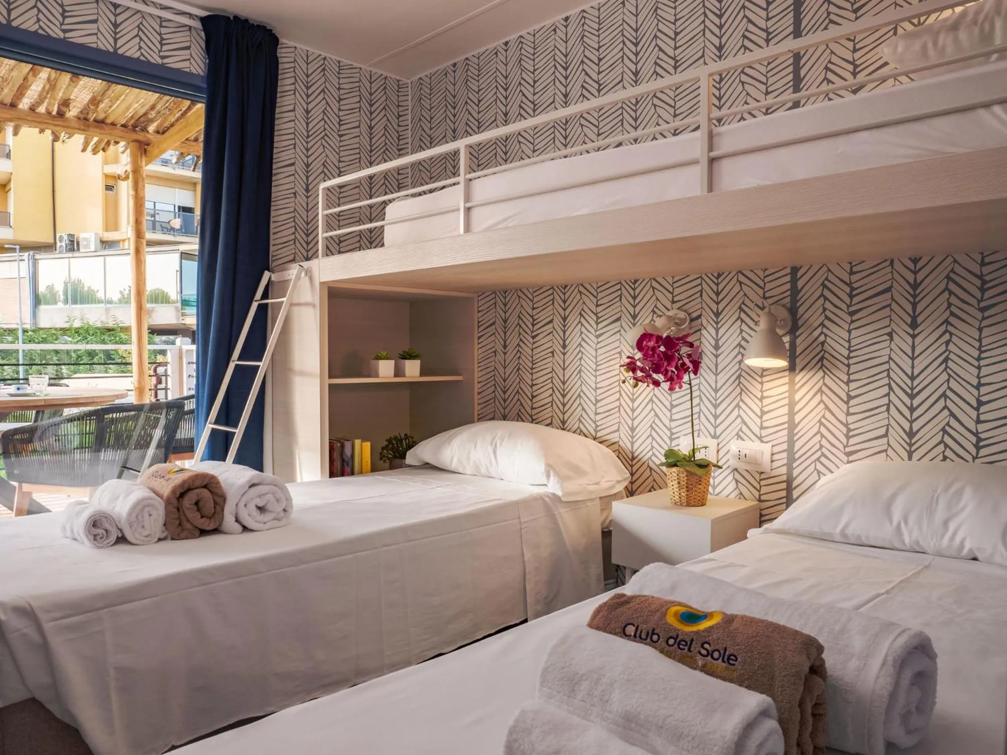 Bedroom, Bed in Club del Sole Rimini Family Resort