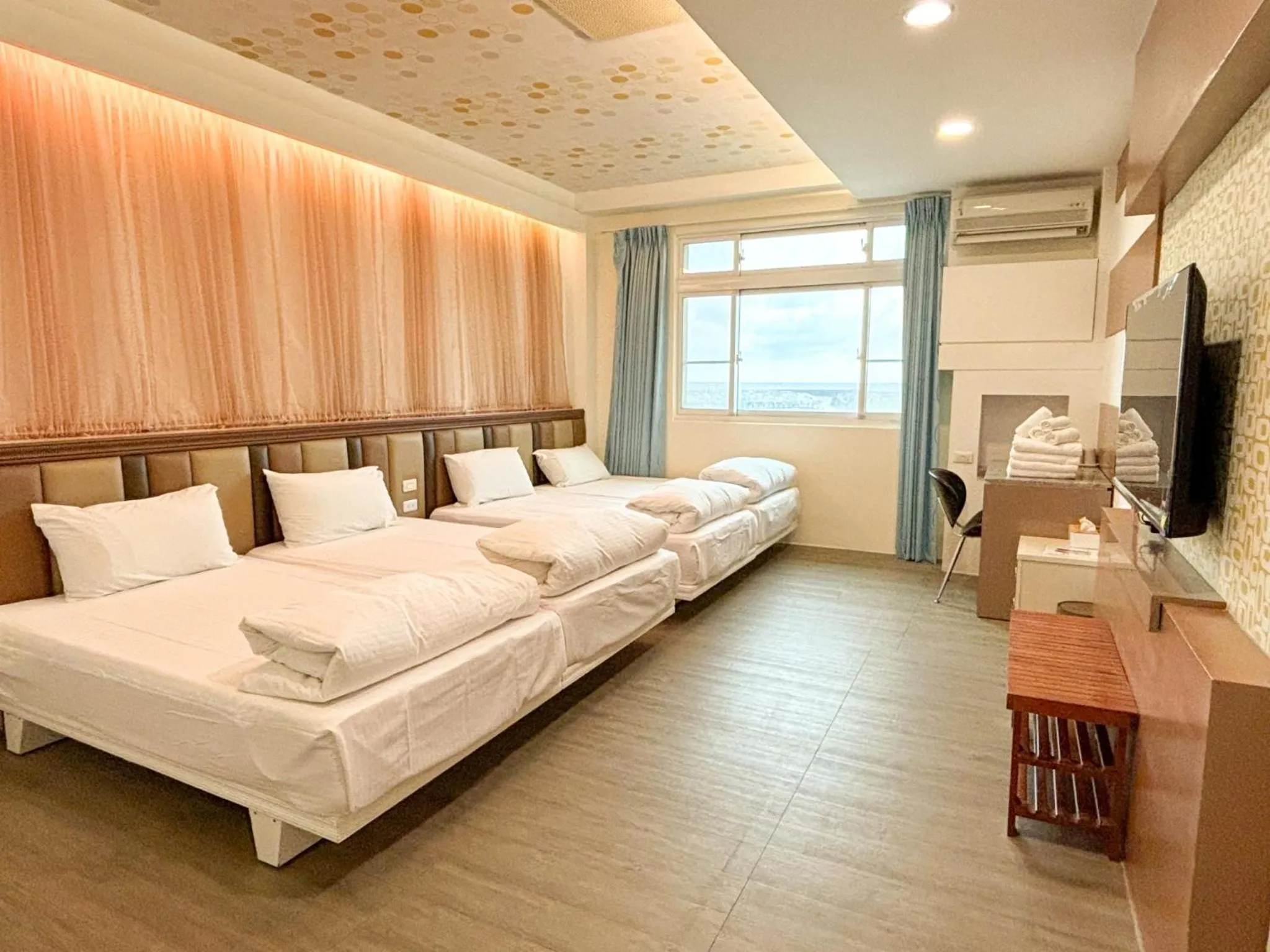 Bed in 綠島海灣會館Bay Resort