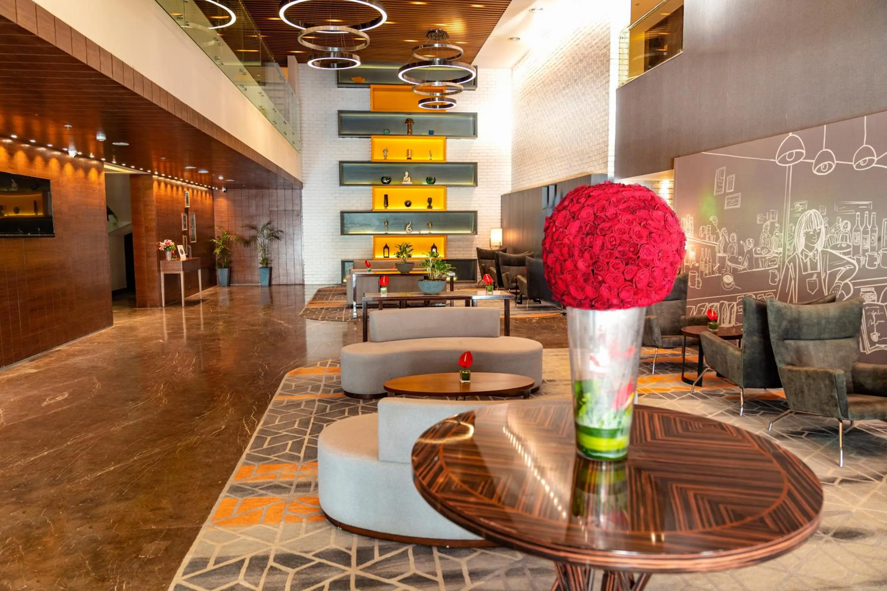 Lobby or reception in The Elite Narasapura, a member of Radisson Individuals