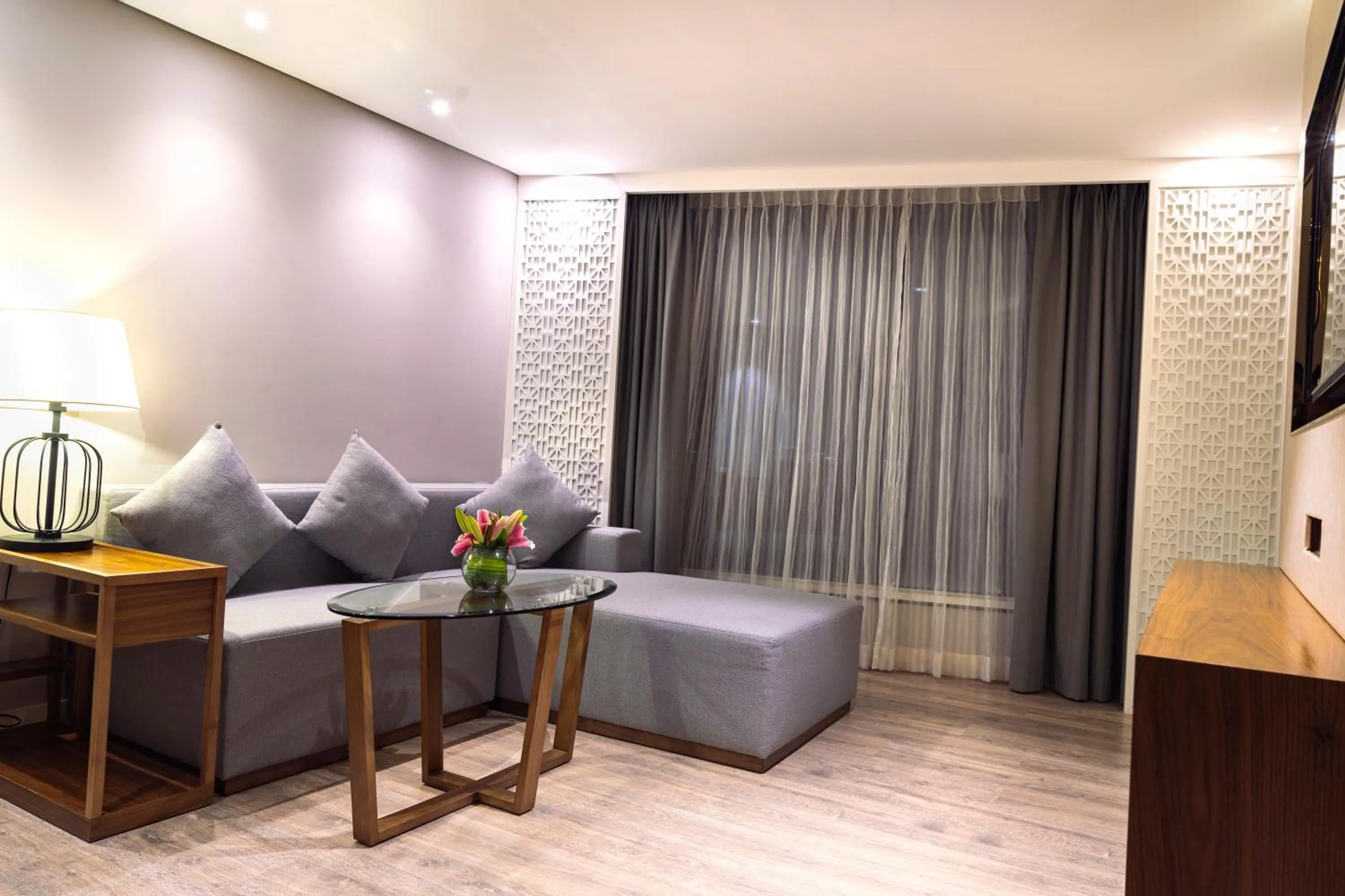 Living room in The Elite Narasapura, a member of Radisson Individuals