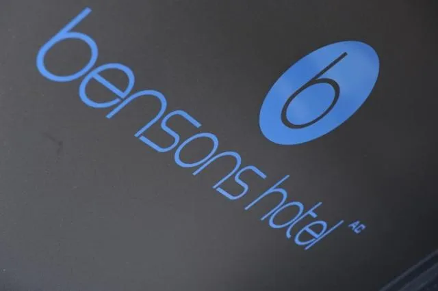 Property logo or sign in bensons hotel