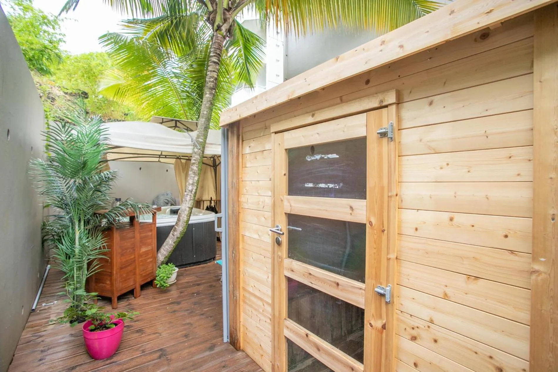 Sauna in Karibea La Valmenière Hôtel