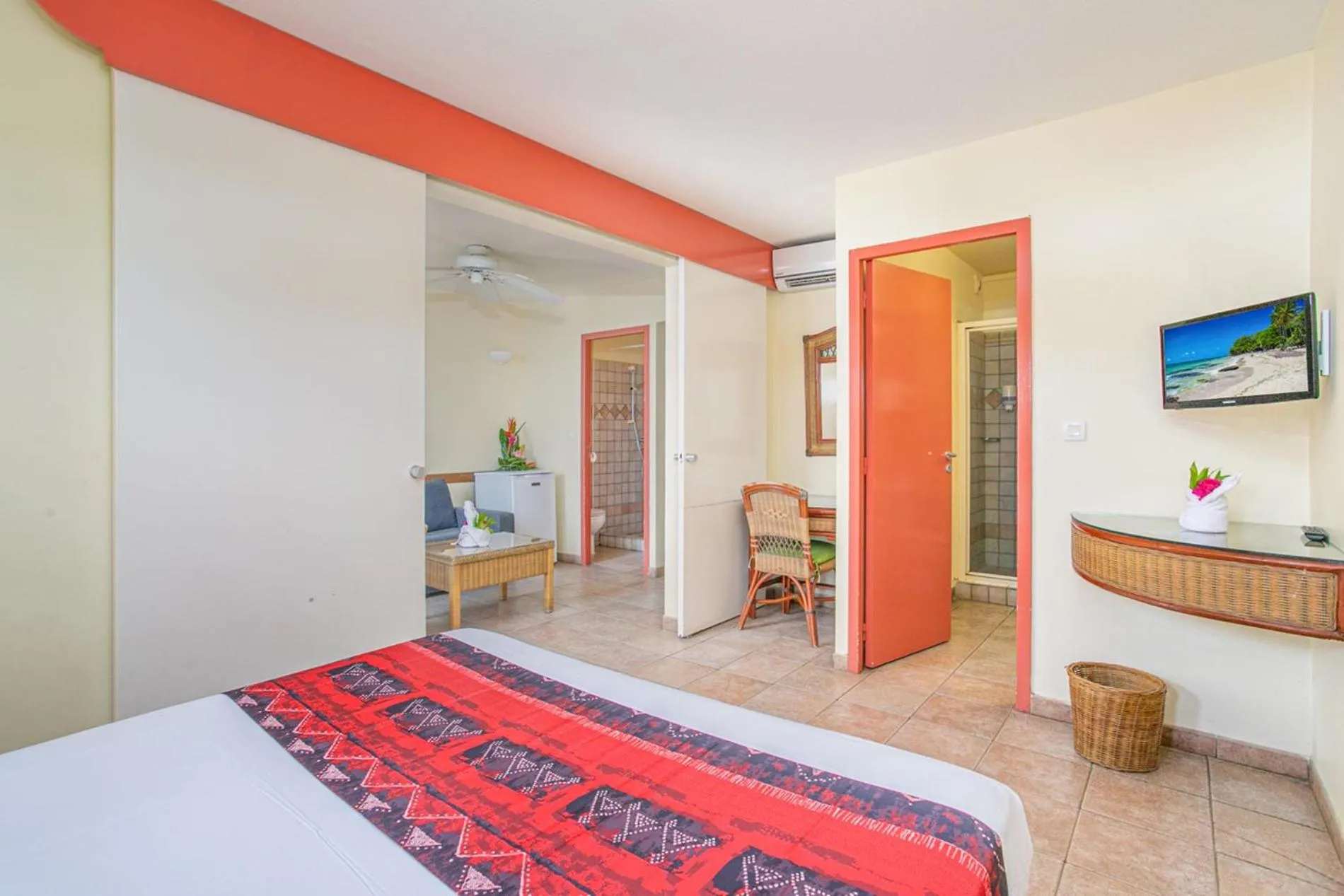 Bed in Karibea Sainte Luce Hotel