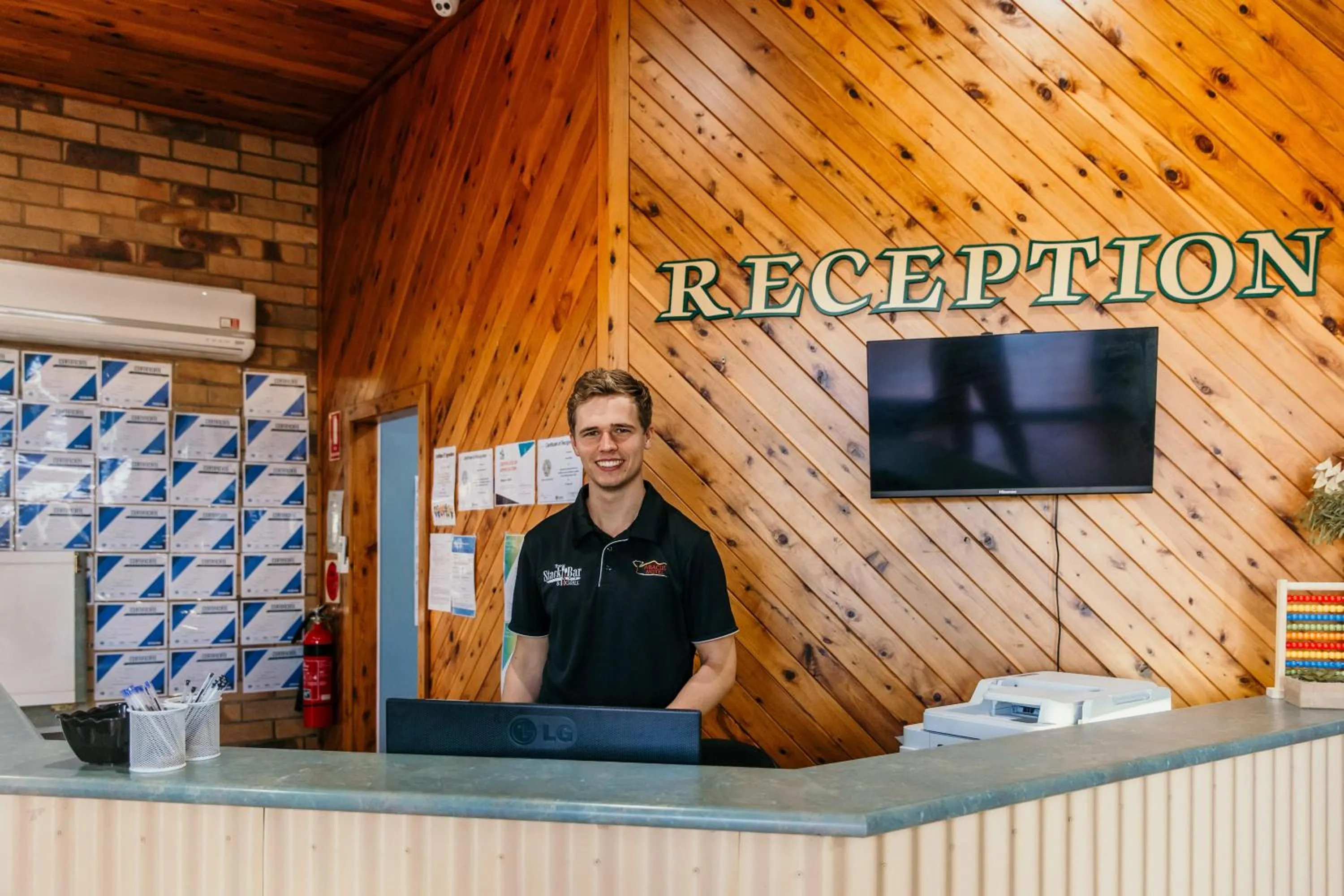Lobby or reception in Abacus Motel