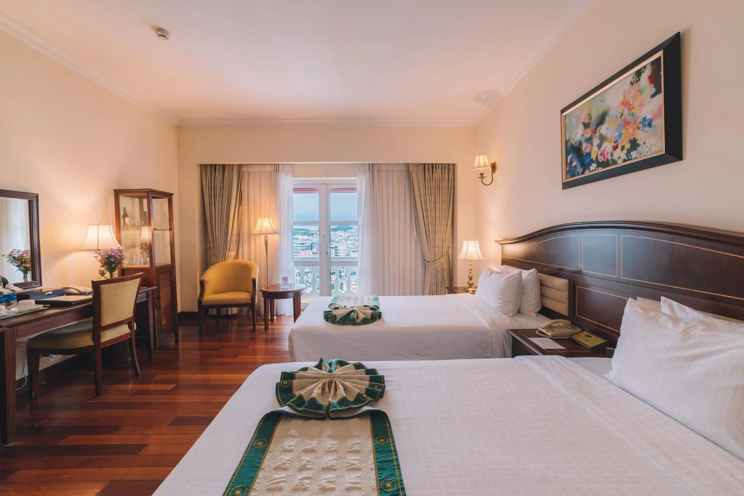 View (from property/room), Bed in Saigon Dalat Hotel