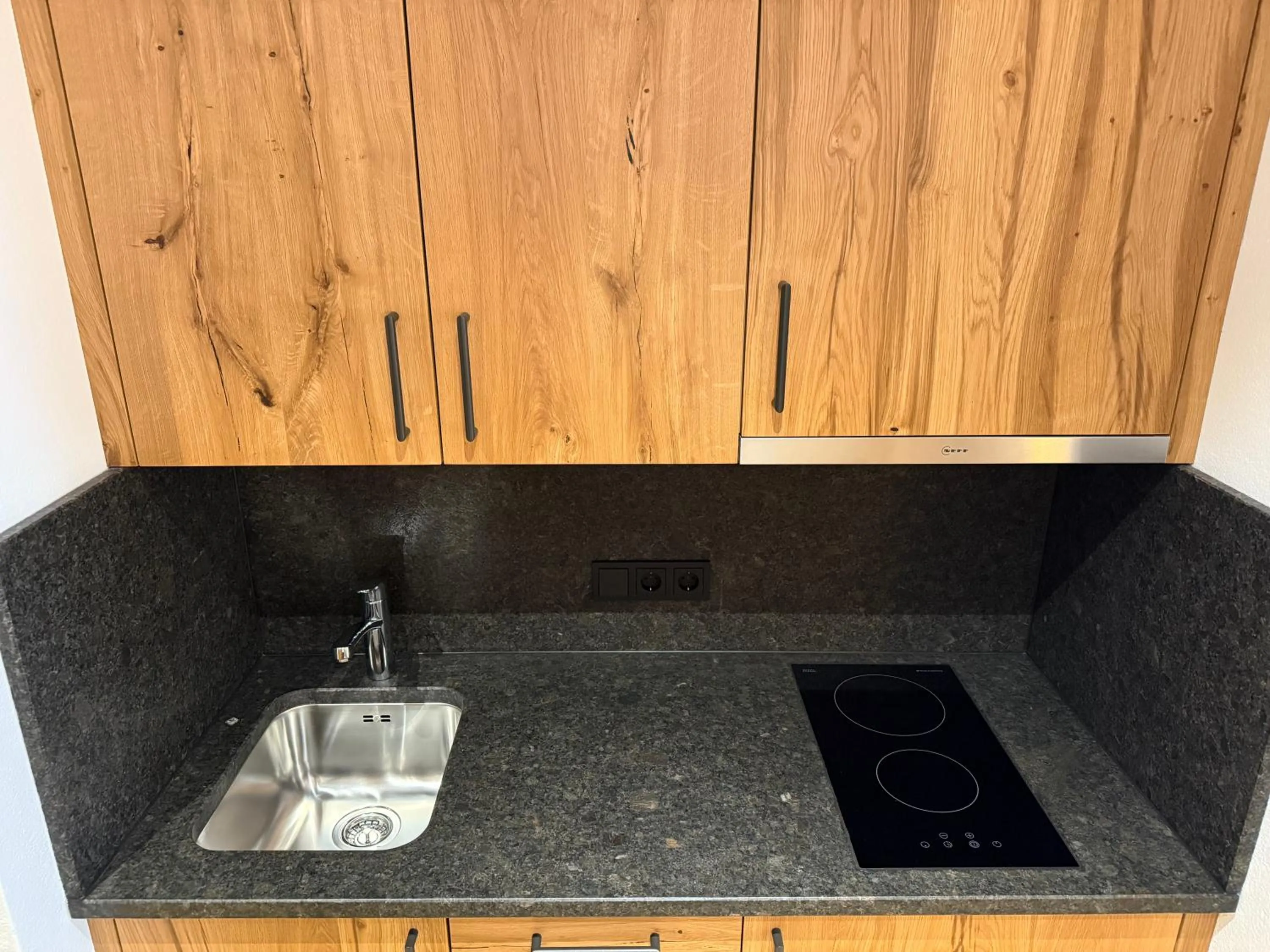 Kitchen or kitchenette in Hotel am Schloßberg