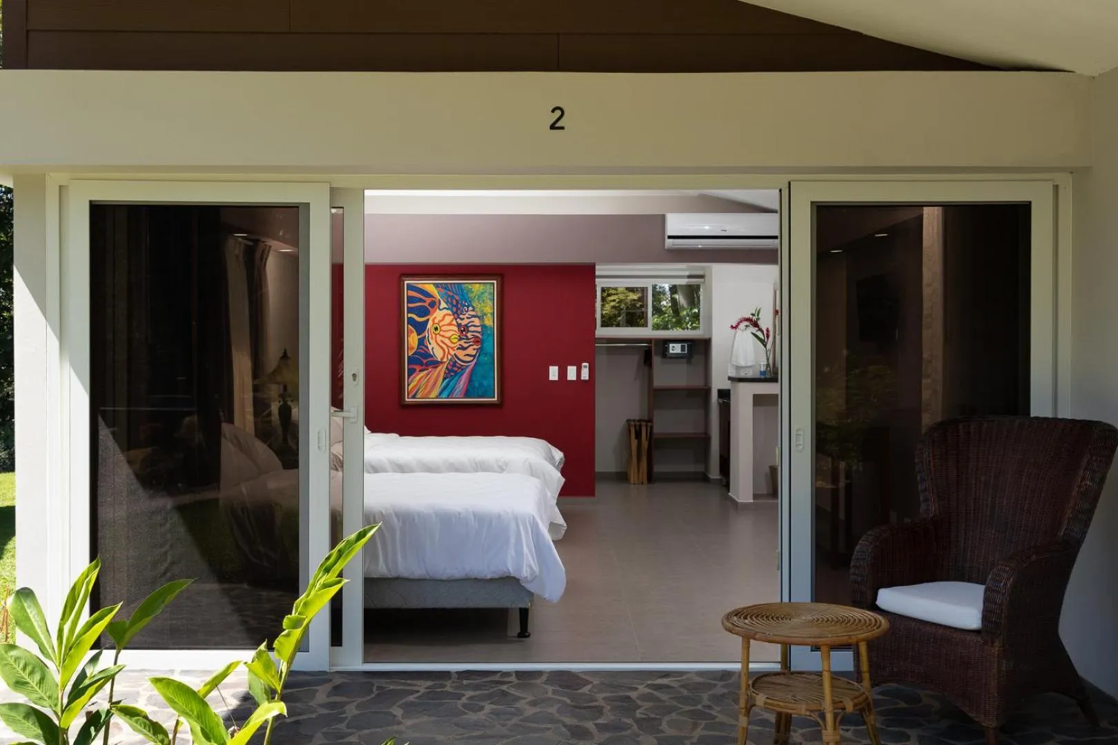 Balcony/Terrace, Bed in Guácima Escondida Hotel Boutique