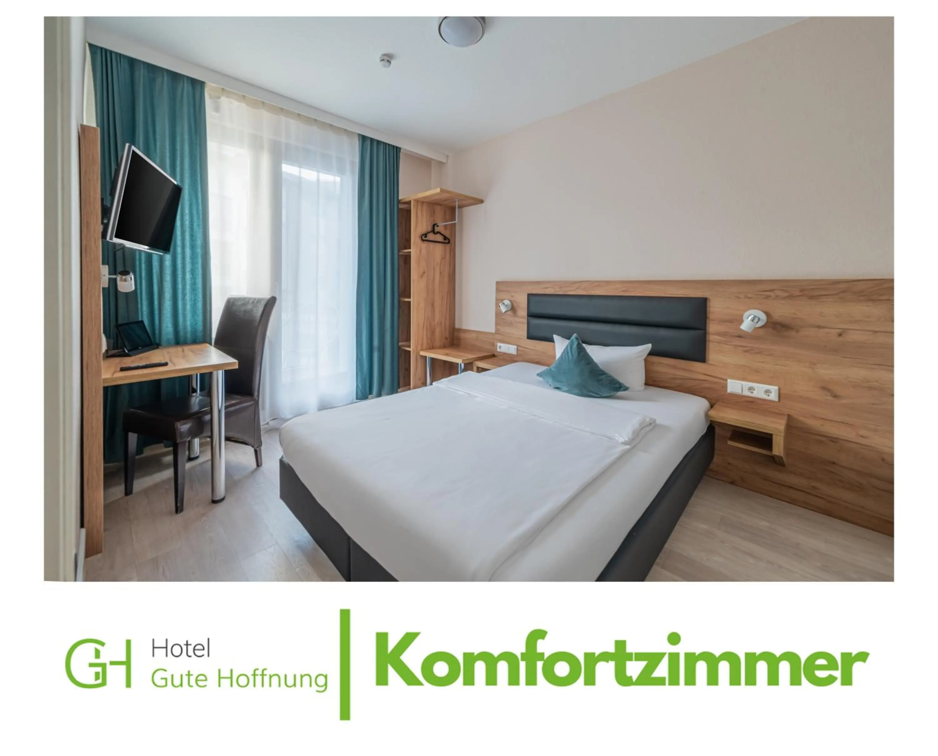 Photo of the whole room, Bed in Hotel Gute Hoffnung Pforzheim