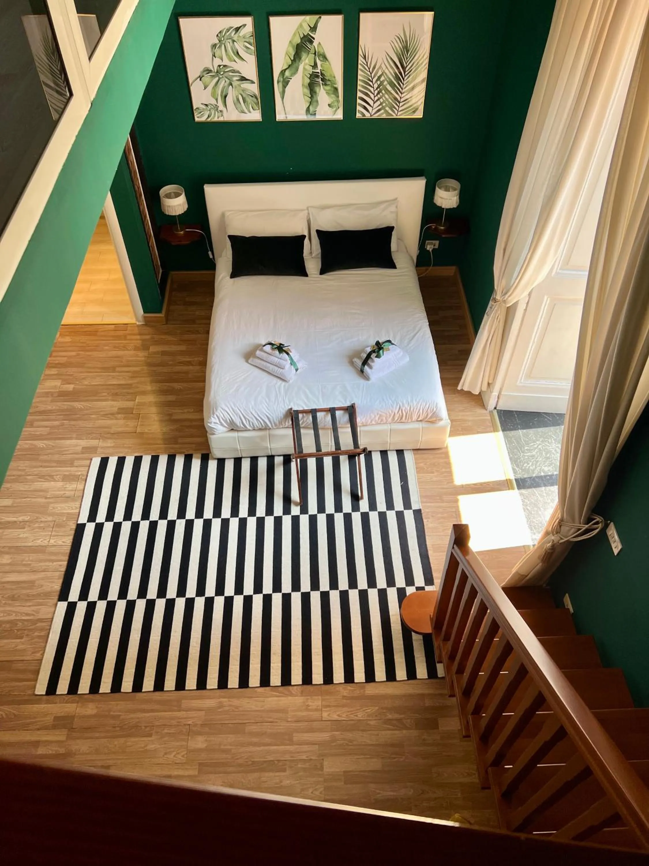 Bed in B&B Ruffo di Bagnara Palazzo Monumentale