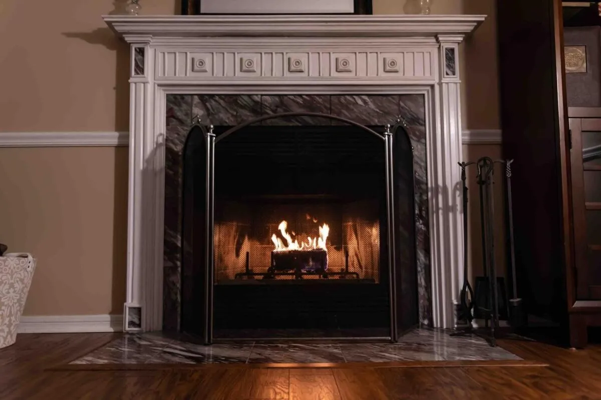 fireplace in Villa Signor