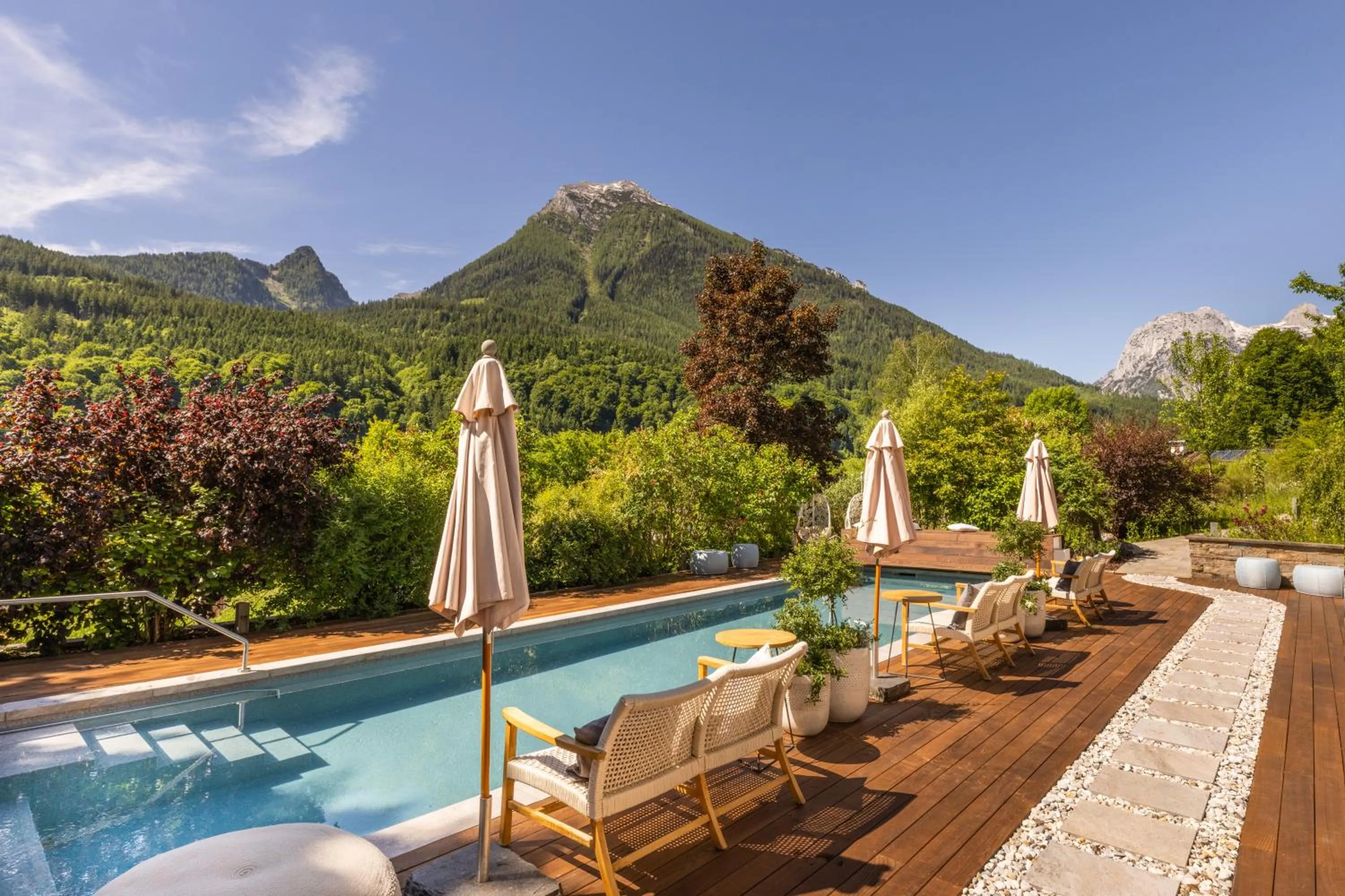 Swimming pool in Berghotel Rehlegg