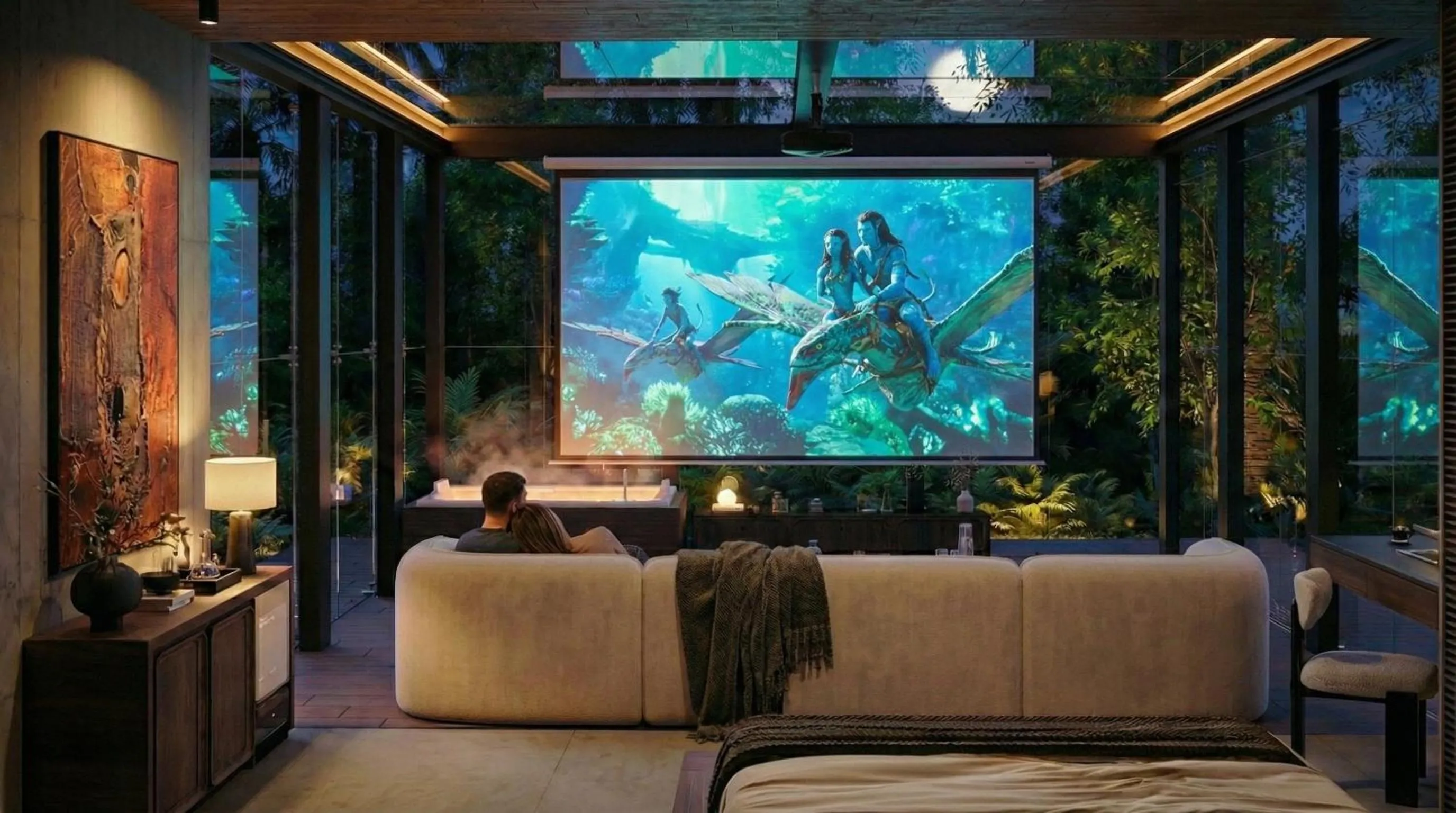 Living room in K Club Ubud