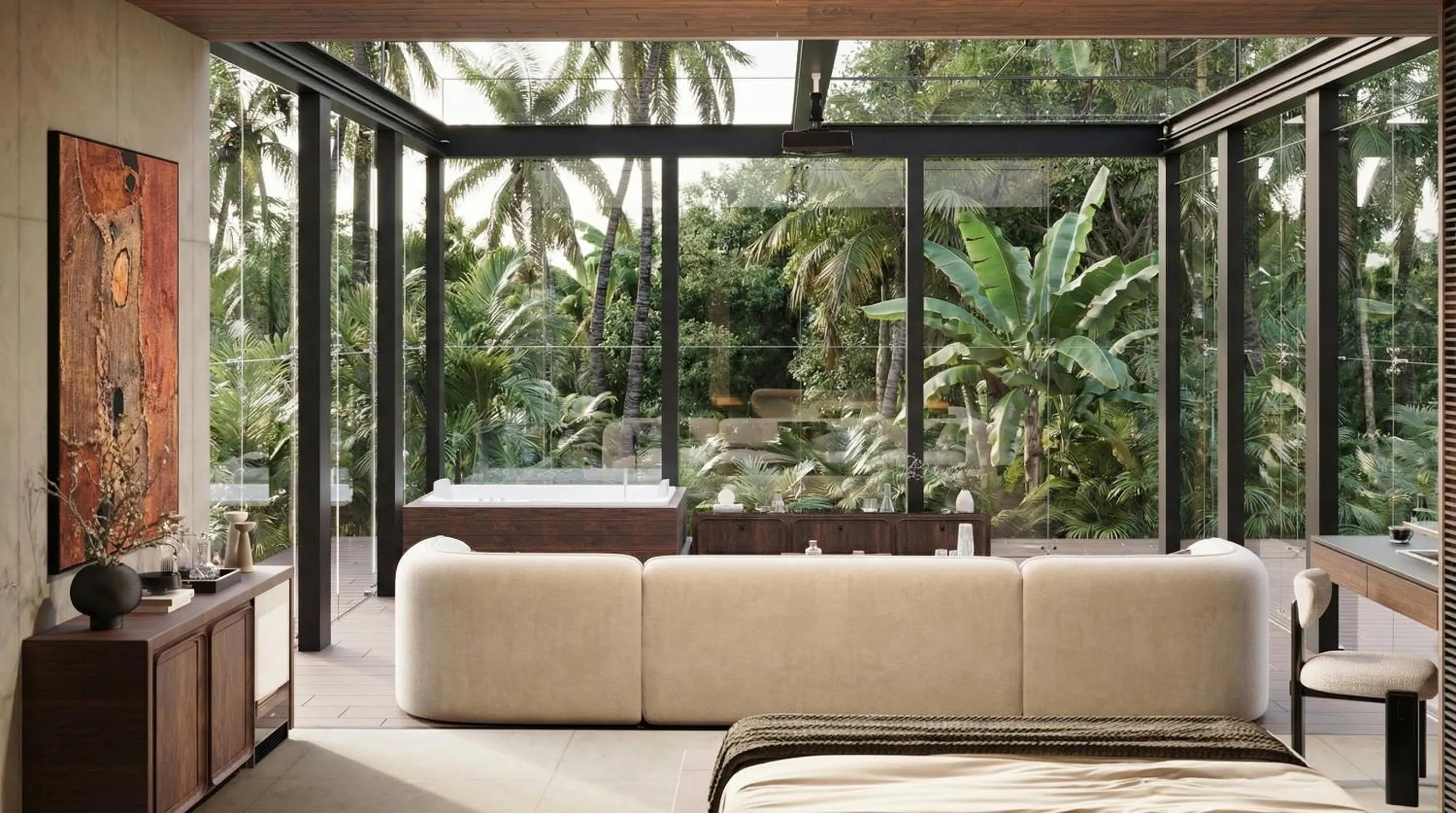 Living room in K Club Ubud