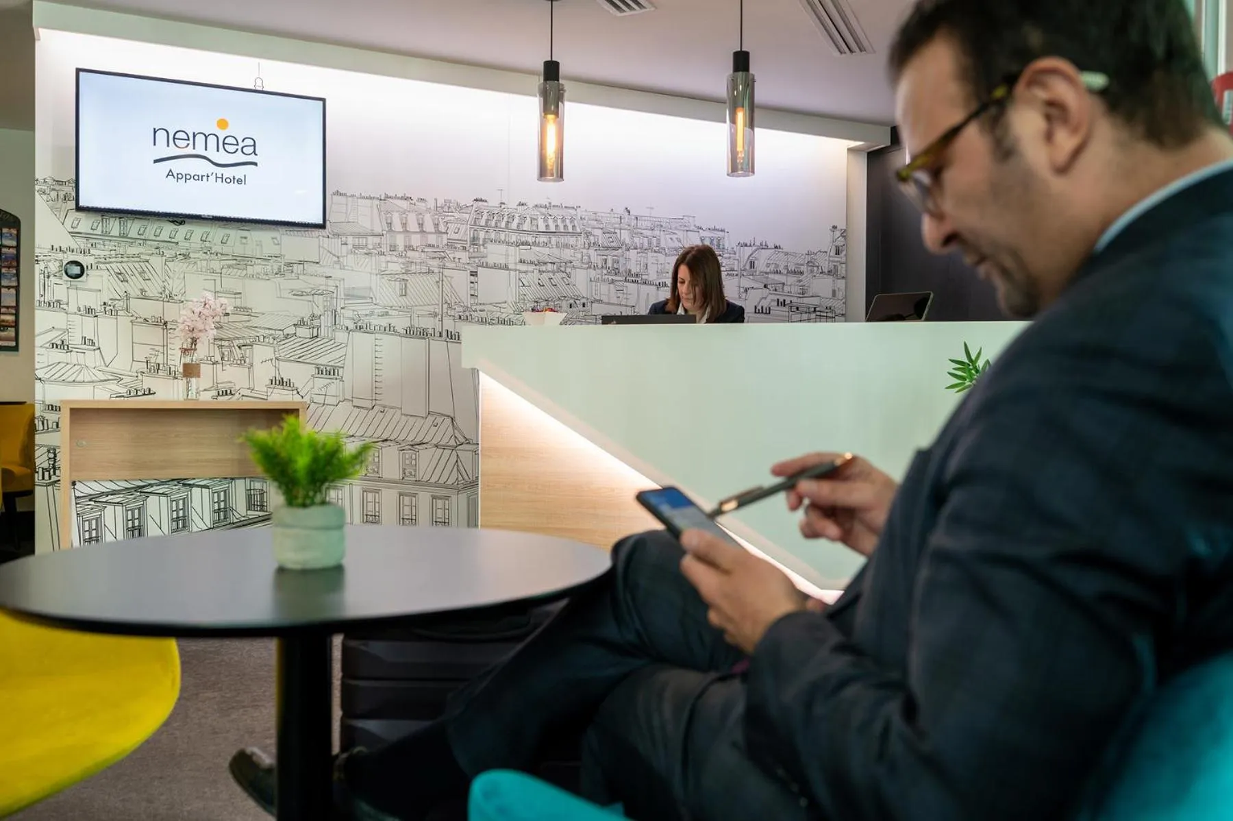 Property building in Nemea Appart Hotel Paris Levallois