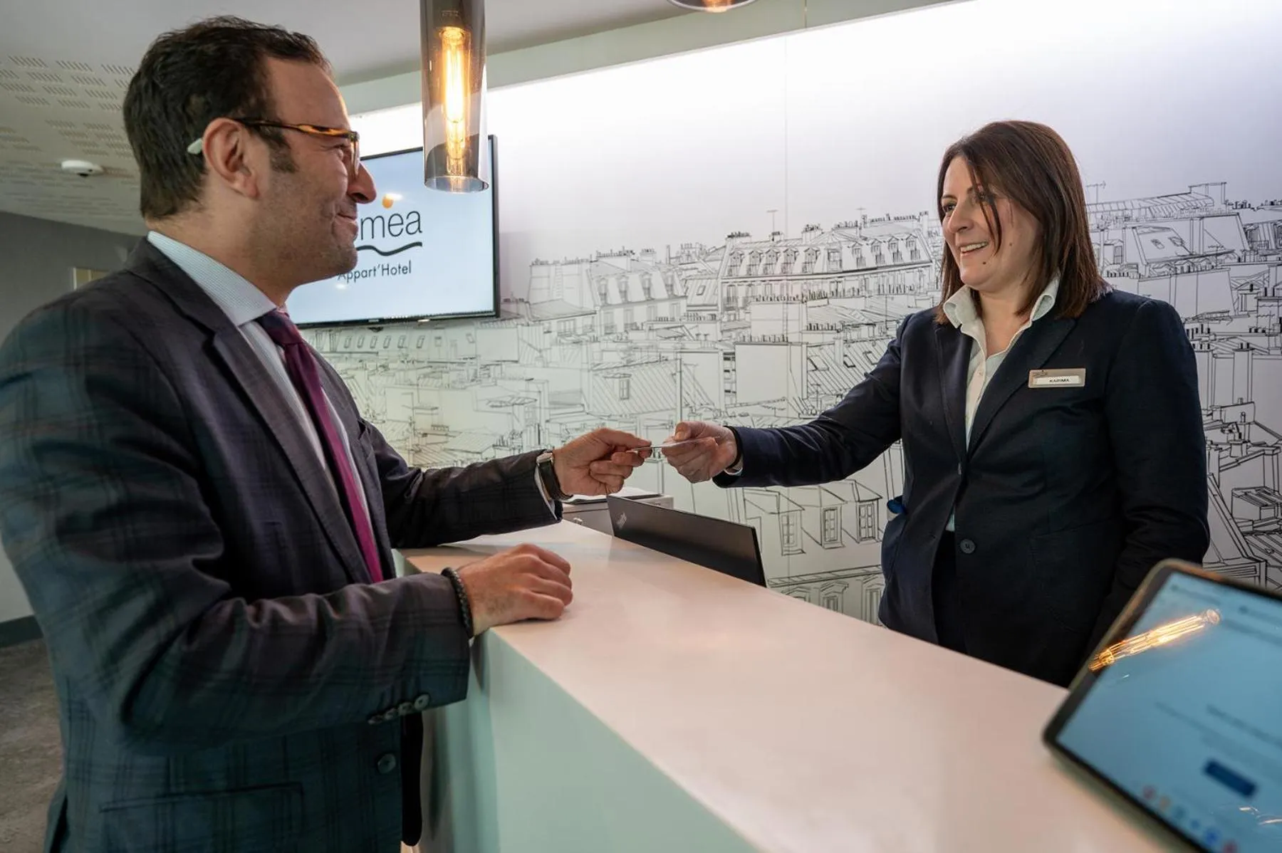 Property building in Nemea Appart Hotel Paris Levallois